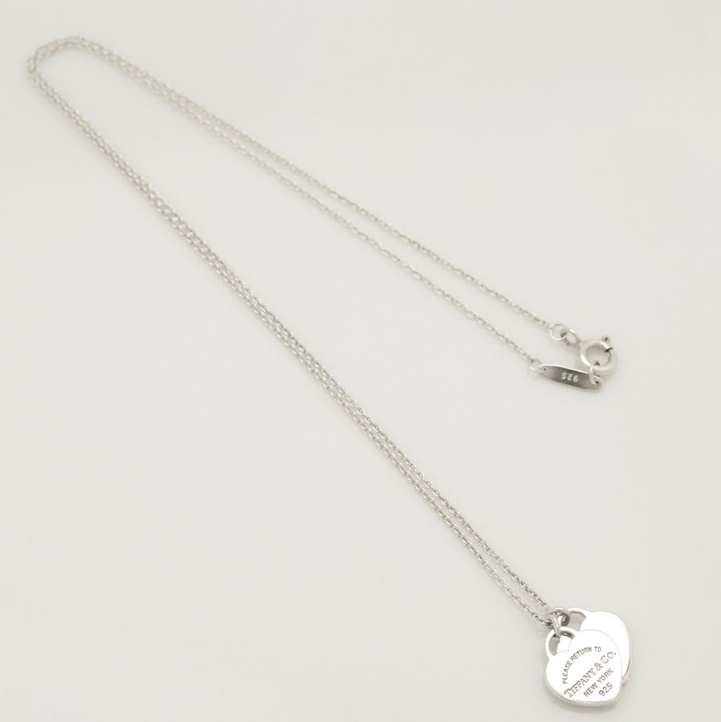 TIFFANY&Co. リターントゥ ティファニー スモール ダブル ハート タグ ネックレス AG925