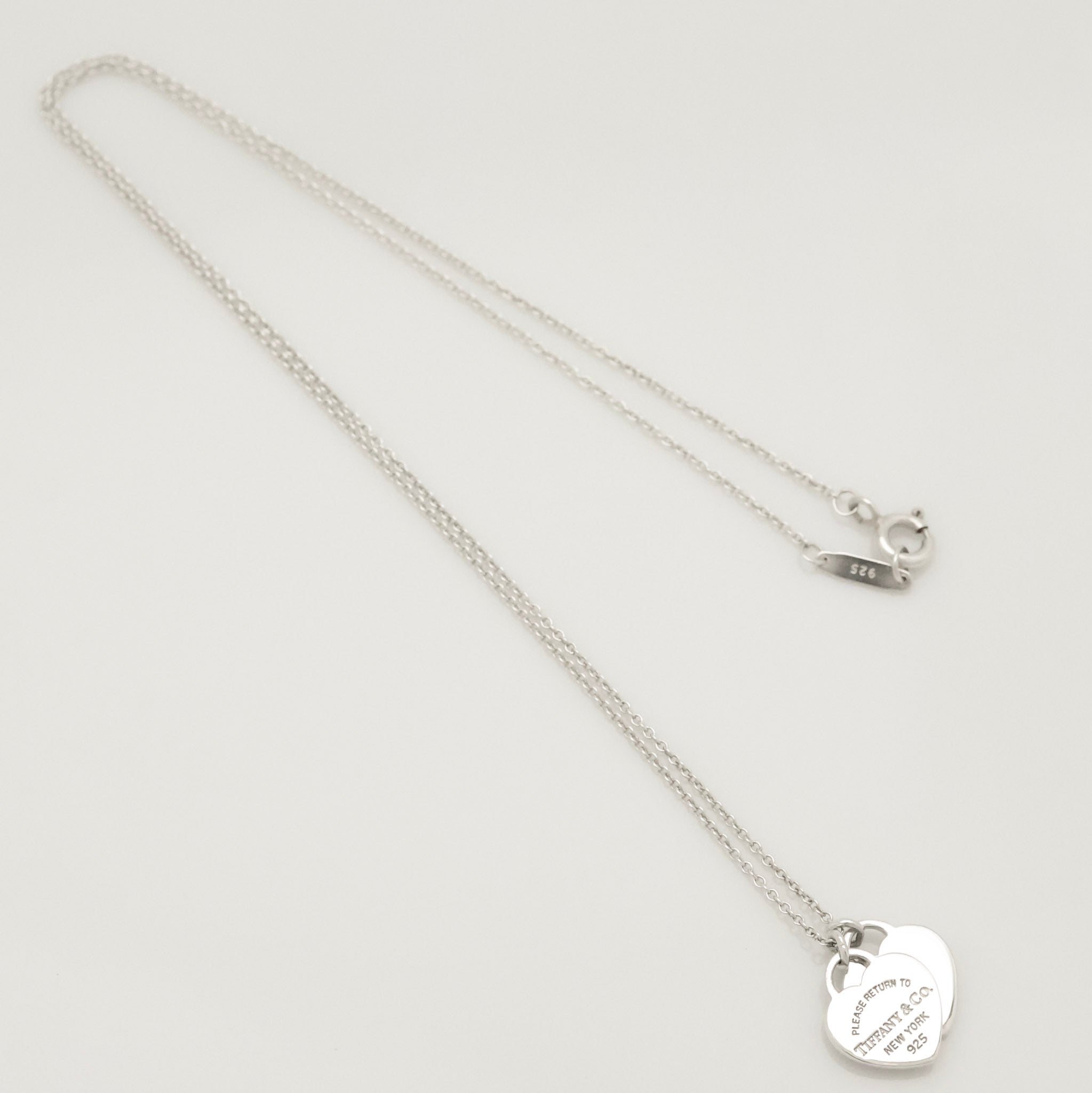 TIFFANY&Co. リターントゥ ティファニー スモール ダブル ハート タグ ネックレス AG925