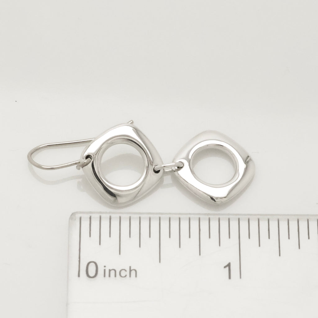 TIFFANY&Co. ダブル クッション スクエア フック ピアス AG925