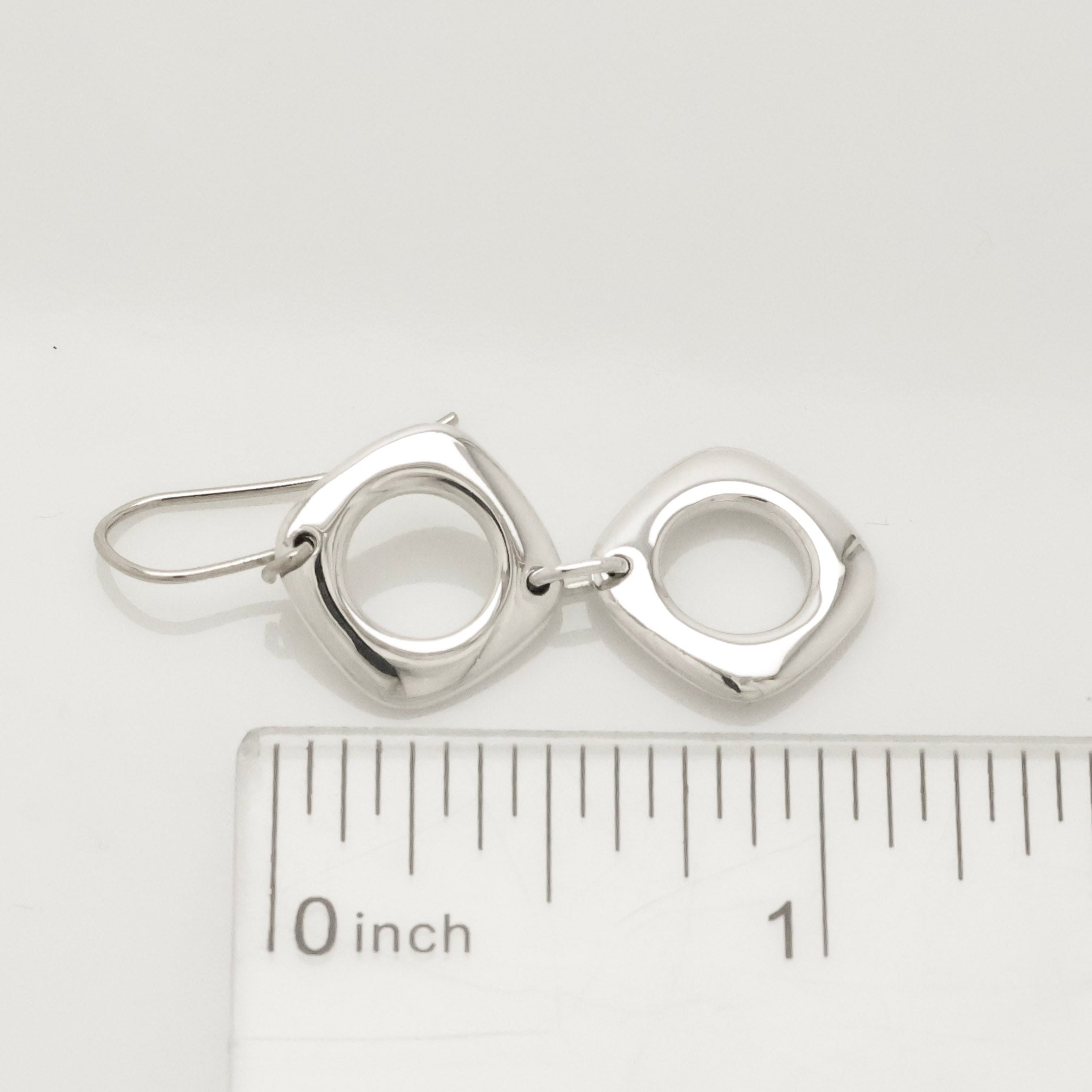 TIFFANY&Co. ダブル クッション スクエア フック ピアス AG925