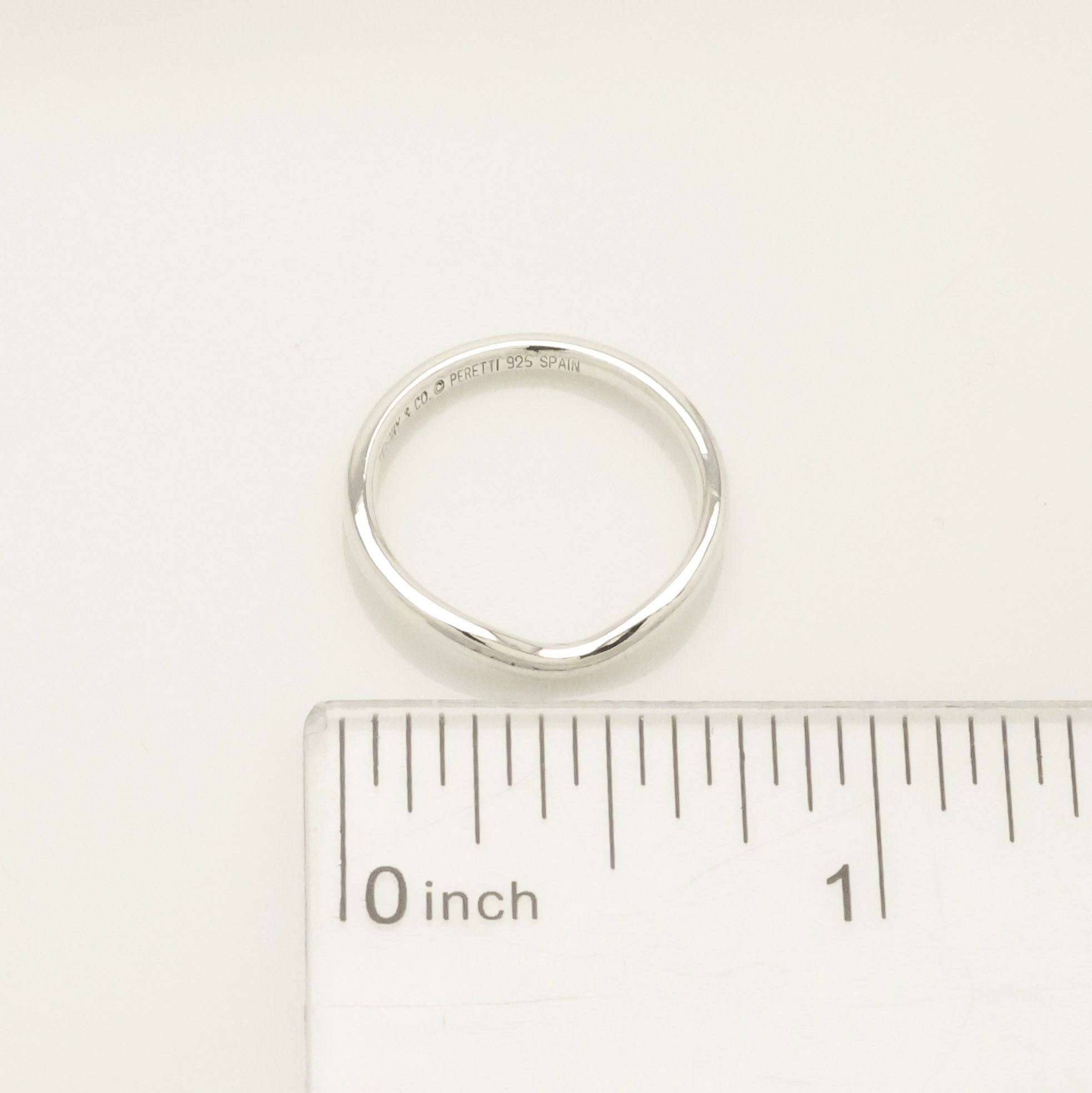TIFFANY&Co. カーブド エルサペレッティ バンド リング 9 号 AG925