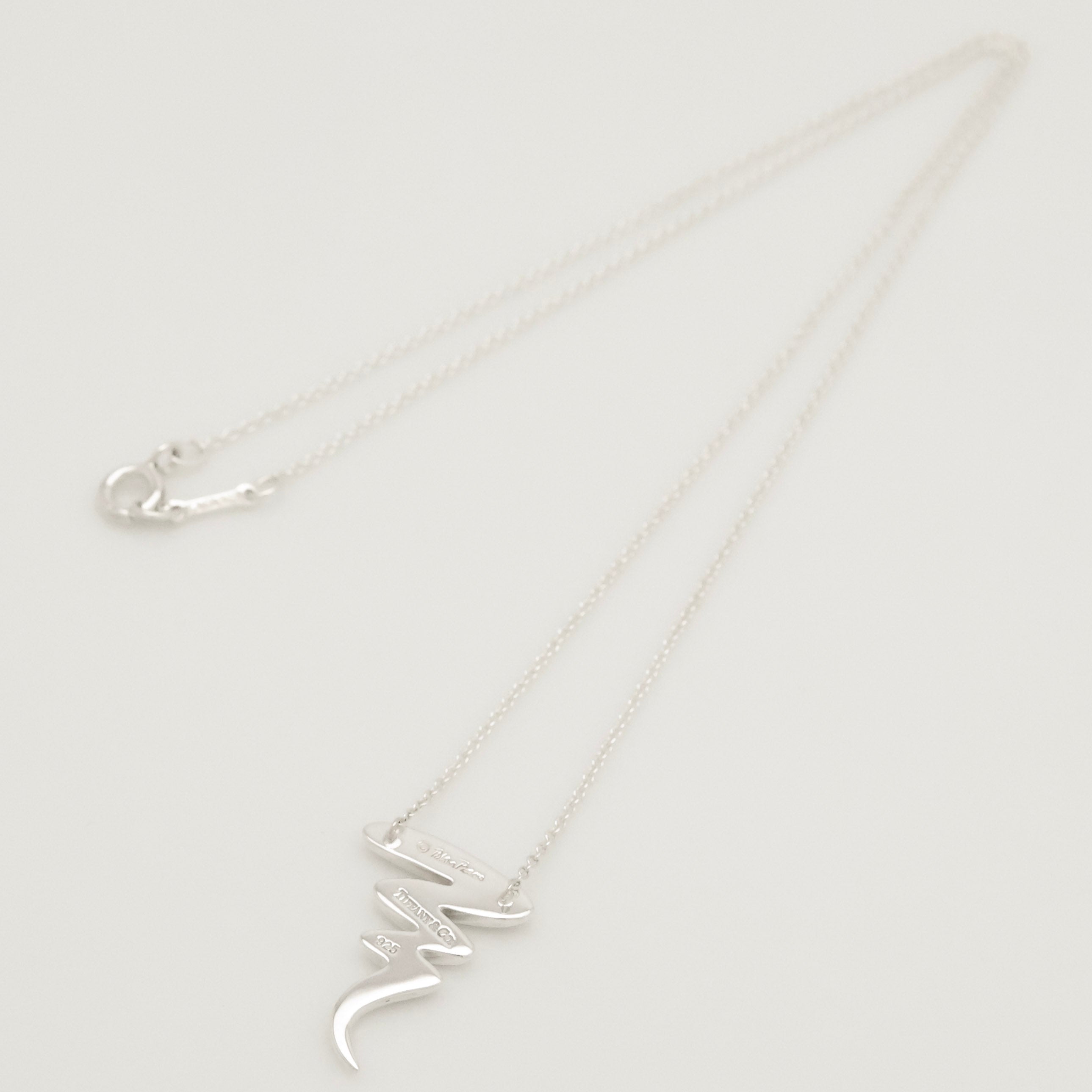 Tiffany & Co. Picasso Scribble Zig Zag Necklace Sterling Silver 925