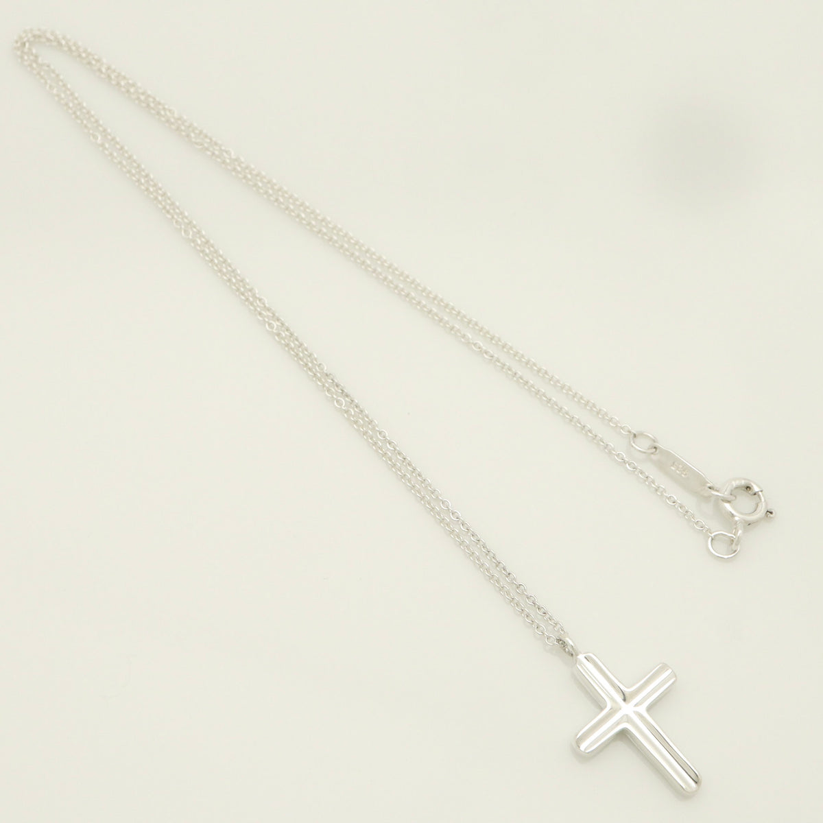  Tiffany & Co. Picasso Groove Cross Necklace Sterling Silver 925 