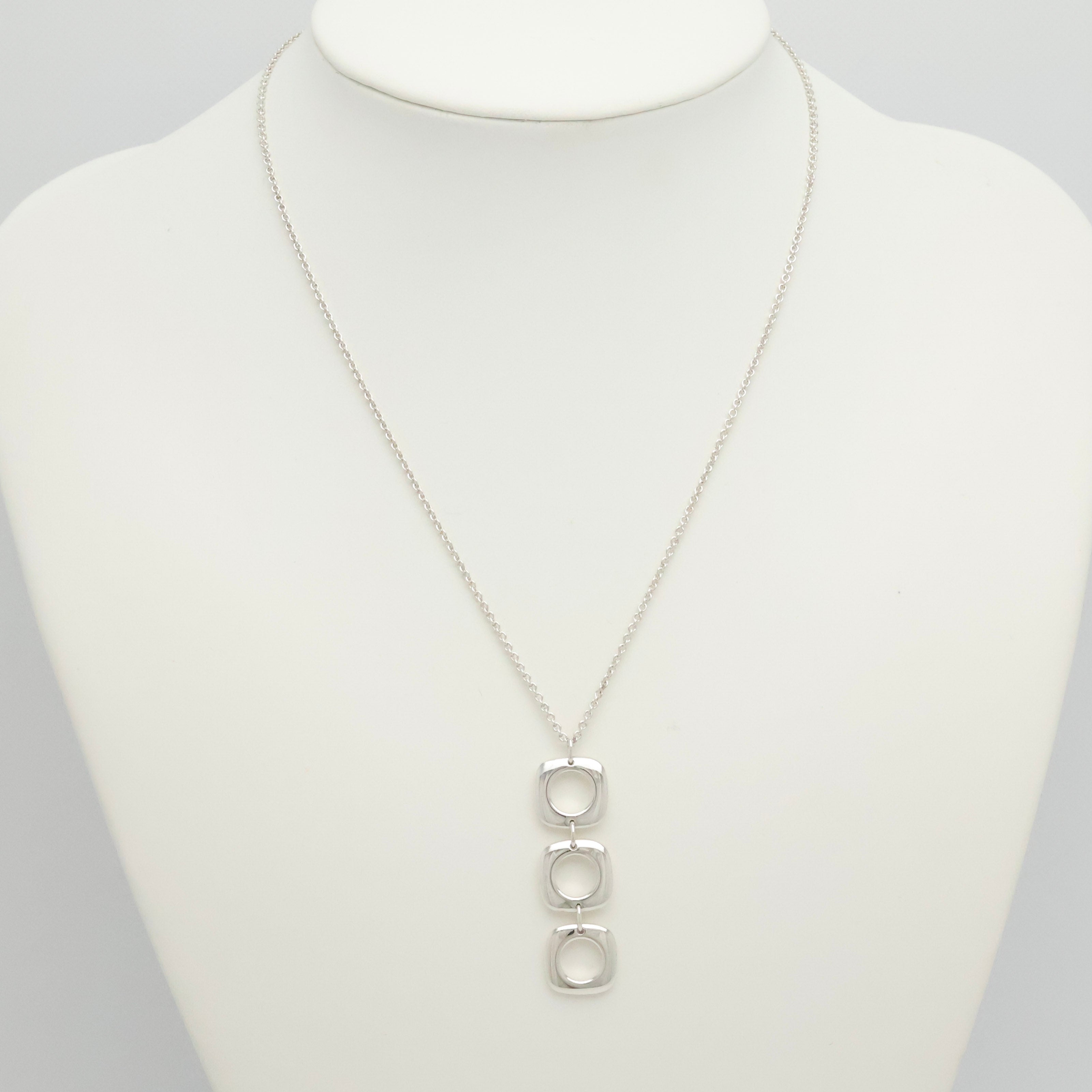 TIFFANY&Co. トリプル クッション スクエア ネックレス AG925