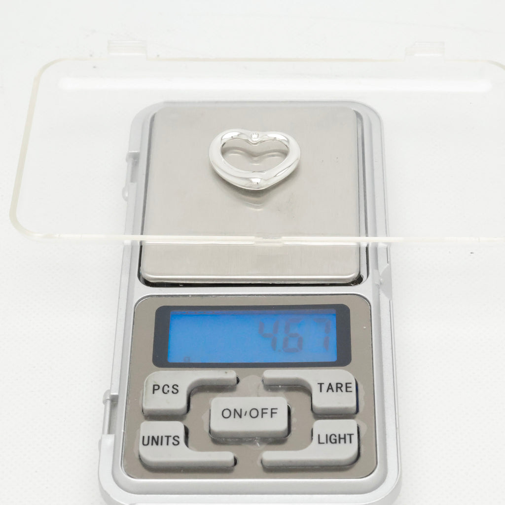 TIFFANY&Co. オープンハート 22mm 1P ダイヤモンド エルサペレッティ チャーム AG925