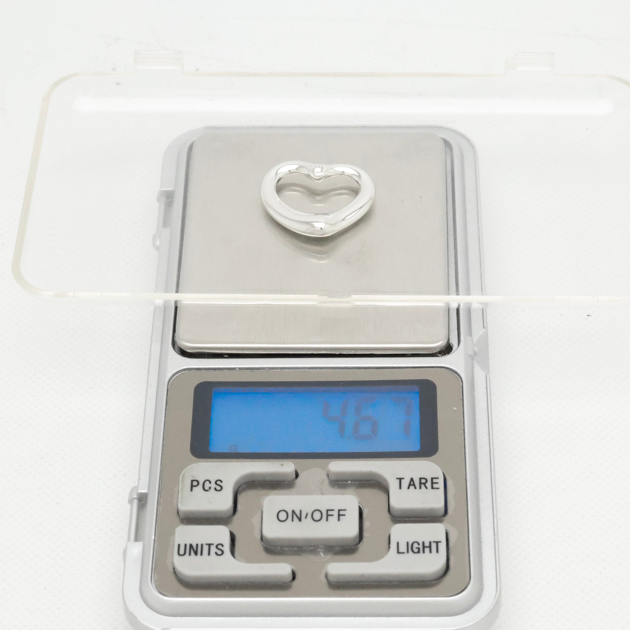 TIFFANY&Co. オープンハート 22mm 1P ダイヤモンド エルサペレッティ チャーム AG925