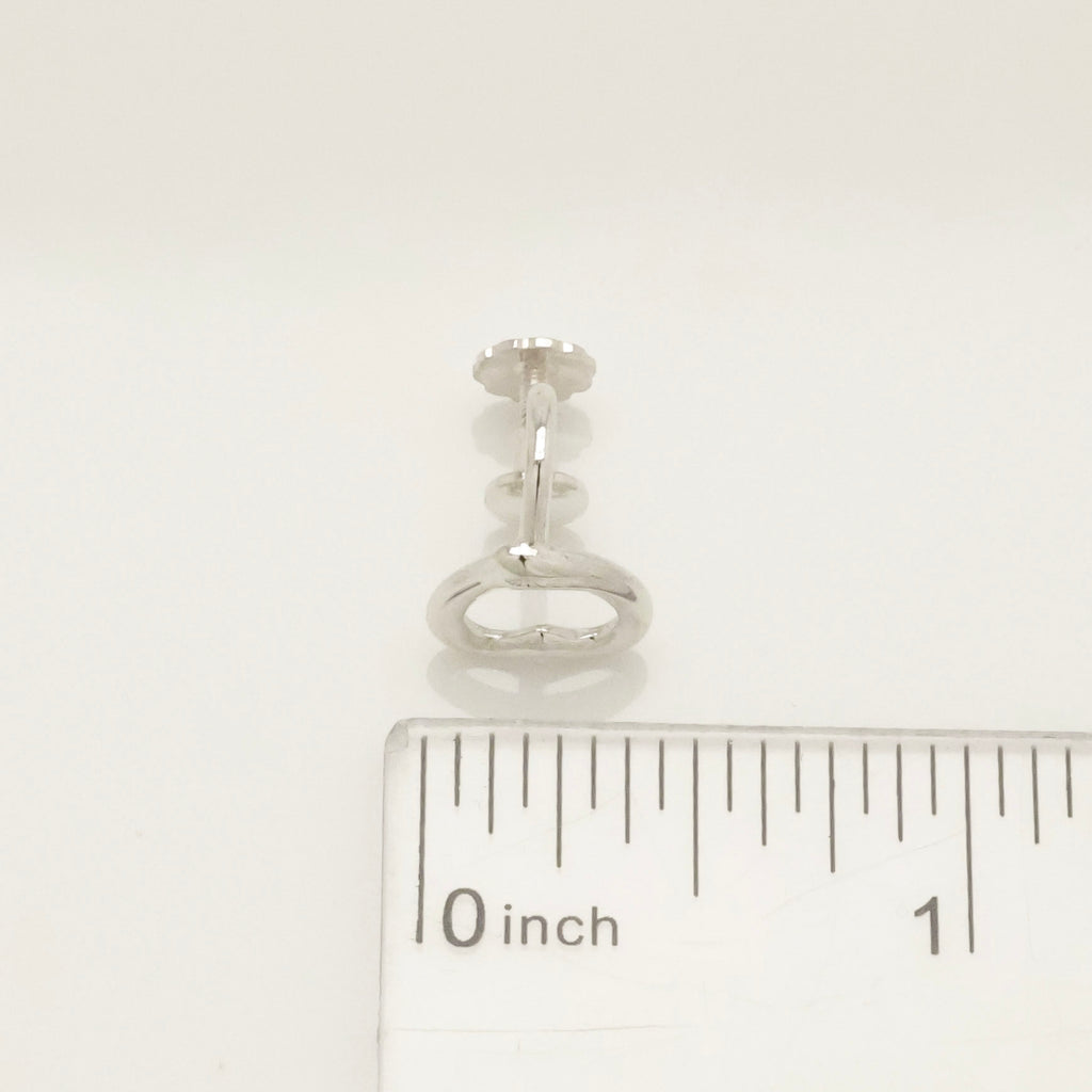 Tiffany & Co. Peretti Open Heart Screw back Earrings Sterling Silver 925