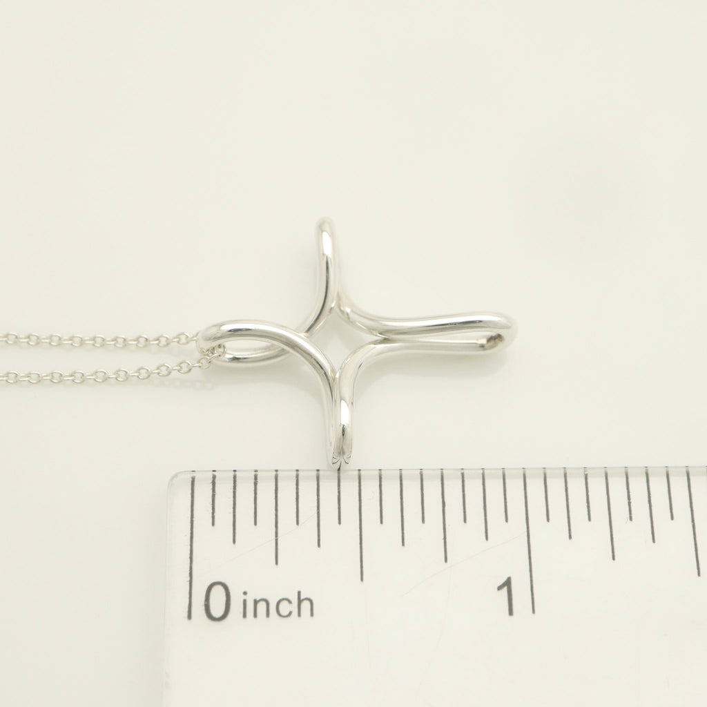 TIFFANY & Co. Open Cross Infinity Elsa Peretti Necklace  Sterling Silver 925