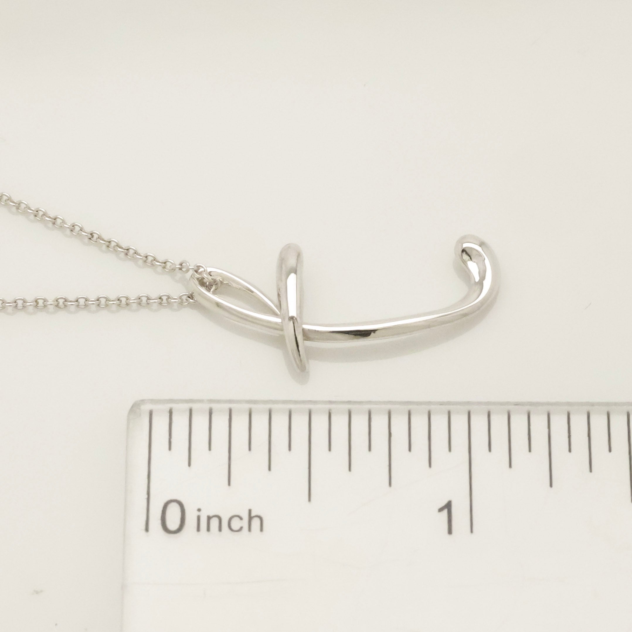 TIFFANY&Co. ノーツ レター T イニシャル  ネックレス AG925
