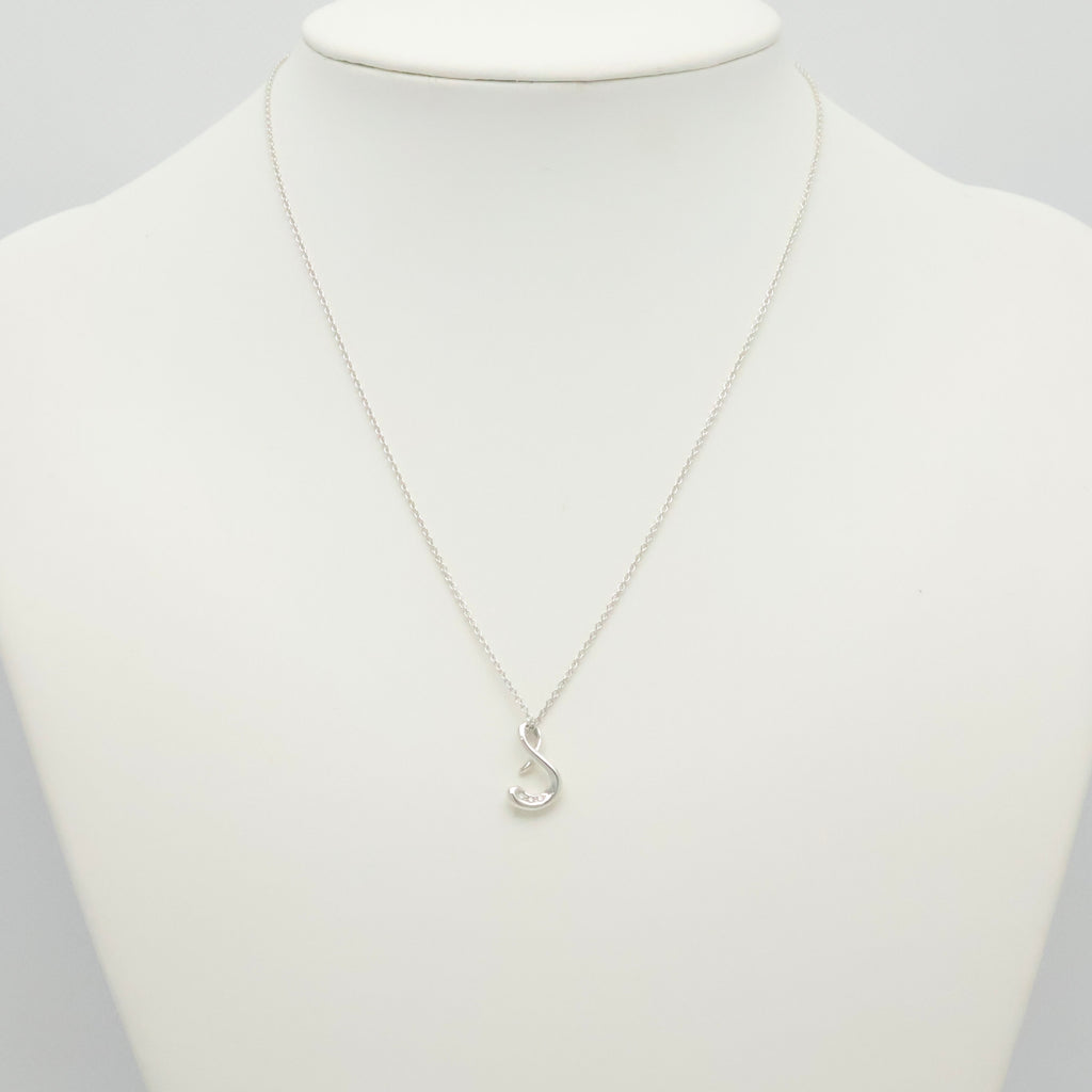 TIFFANY&Co. ノーツ レター S イニシャル 1P ダイヤモンド ネックレス AG925