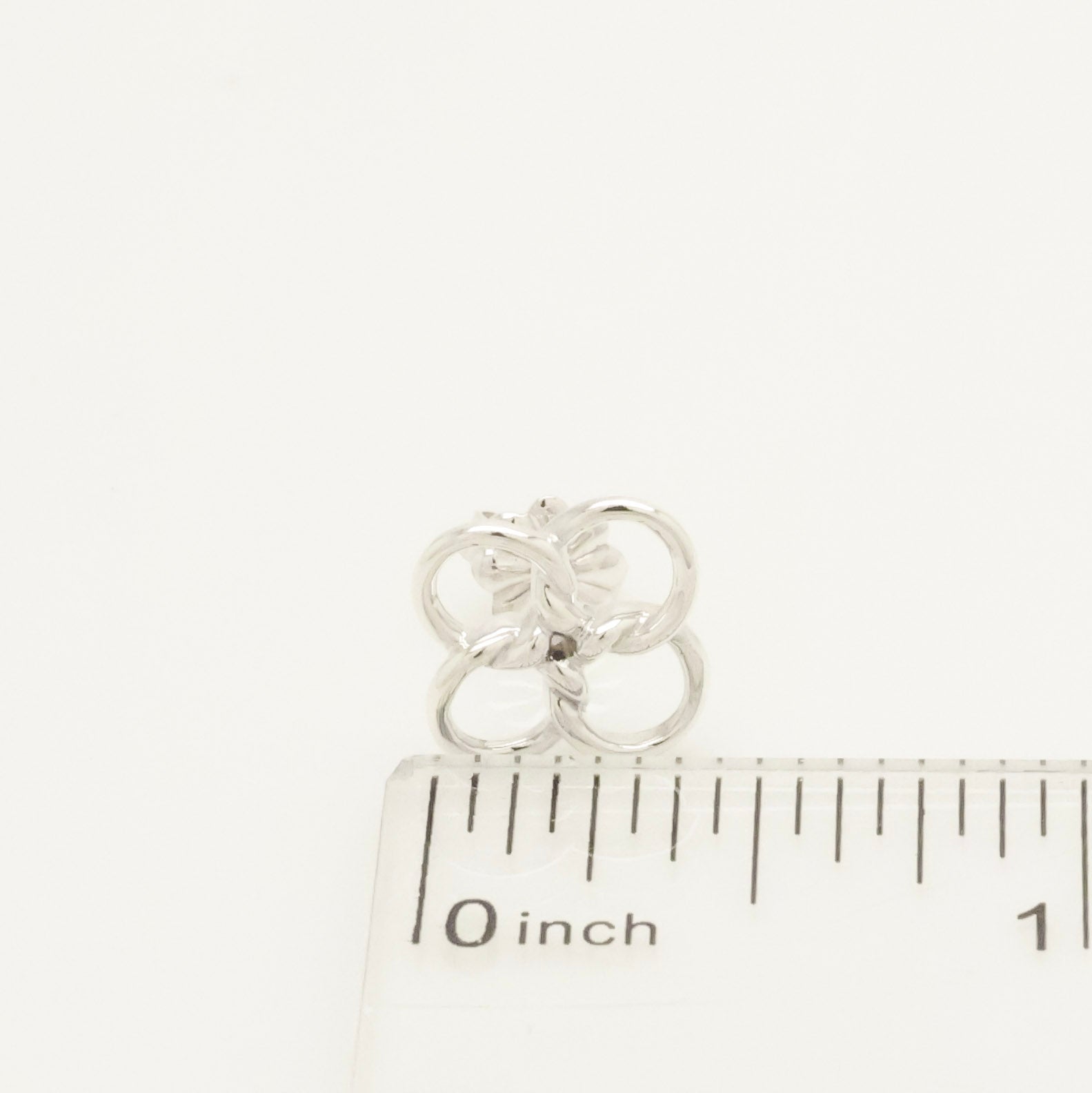Tiffany & Co. Quadrifoglio Four Leaf Clover Stud Earrings Sterling Silver 925