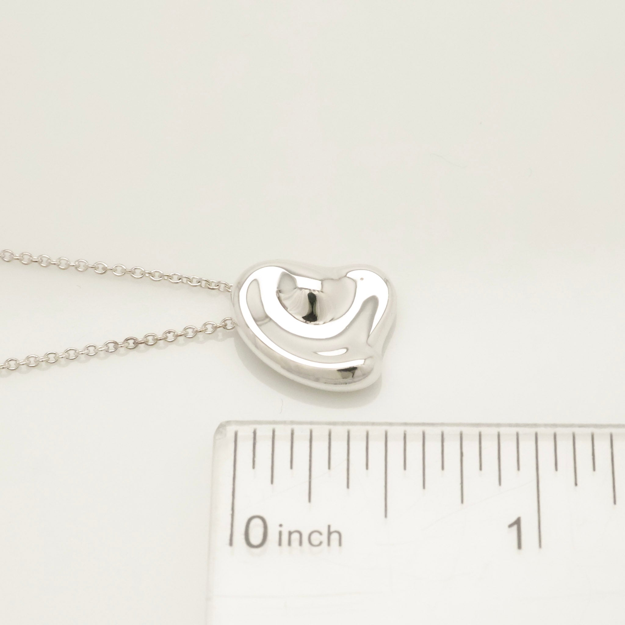 Tiffany & Co. Full Heart Pendant Necklace Sterling Silver 925