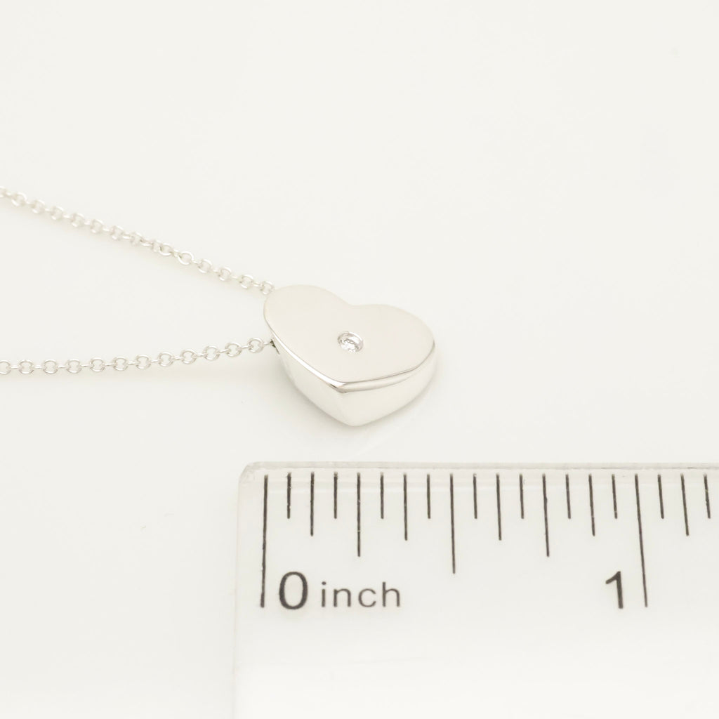   Tiffany & Co. Modern Heart 1P Diamond Necklace Sterling Silver 925