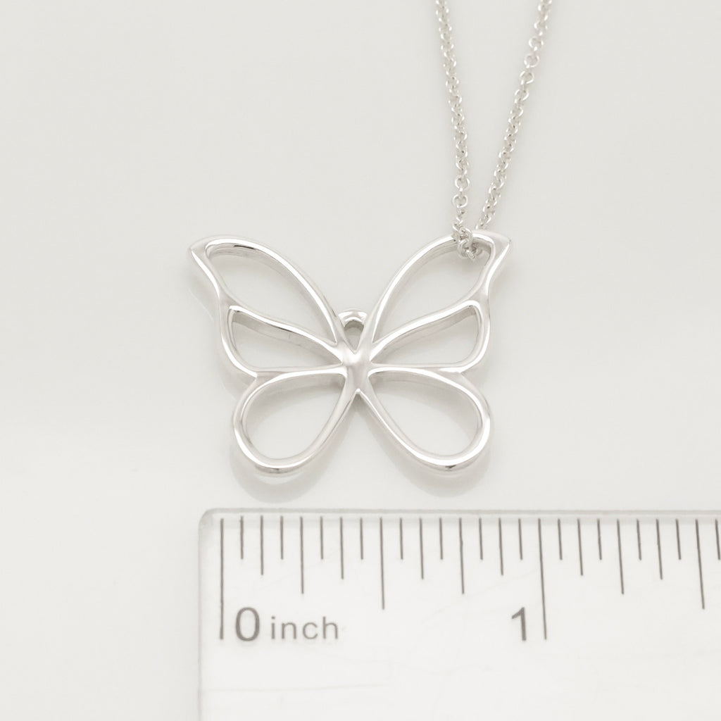 TIFFANY&Co. オープン バタフライ 蝶 ネックレス AG925