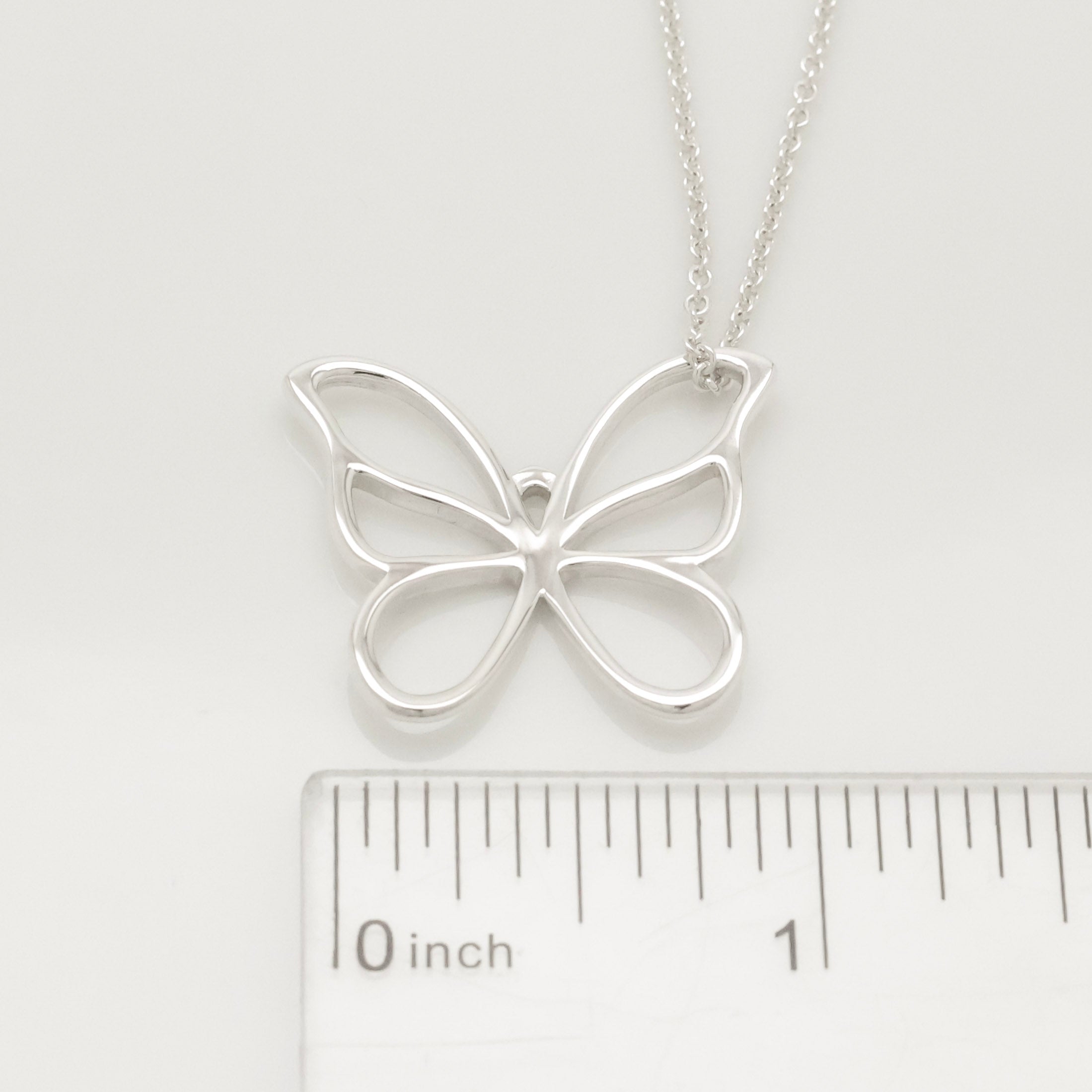 TIFFANY&Co. オープン バタフライ 蝶 ネックレス AG925