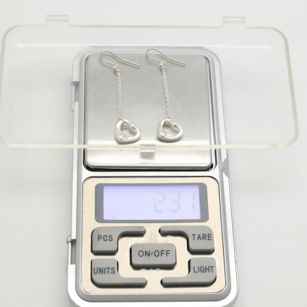 TIFFANY&Co. オープンハート エルサペレッティ ドロップ フック ピアス AG925