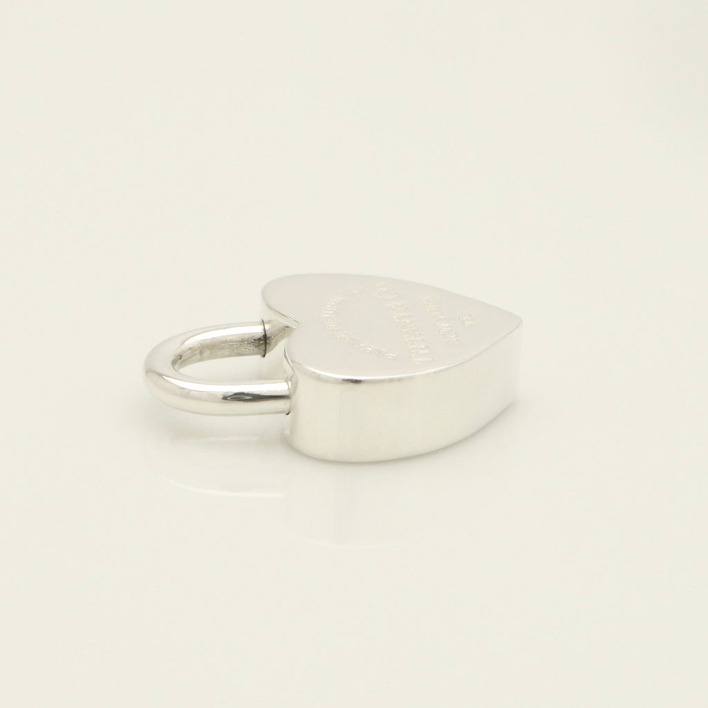 Tiffany & Co. Heart Charm Padlock Lock or Pendant in Sterling Silver 925