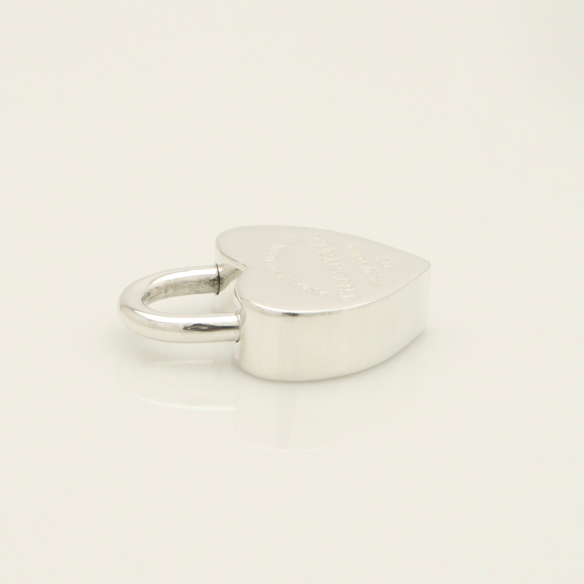 Tiffany & Co. Heart Charm Padlock Lock or Pendant in Sterling Silver 925