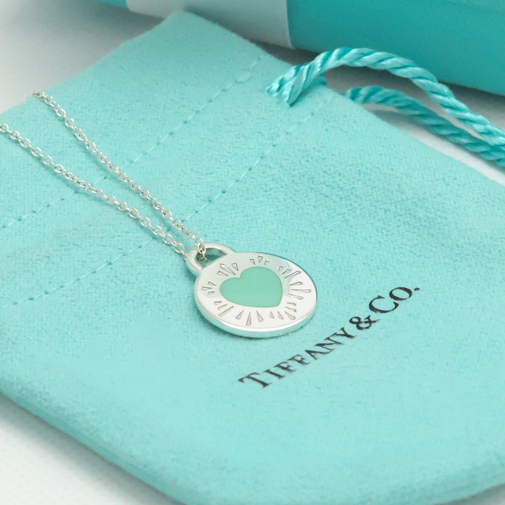 TIFFANY&Co. リターントゥ ティファニー ラウンド タグ エナメル ハート ネックレス AG925