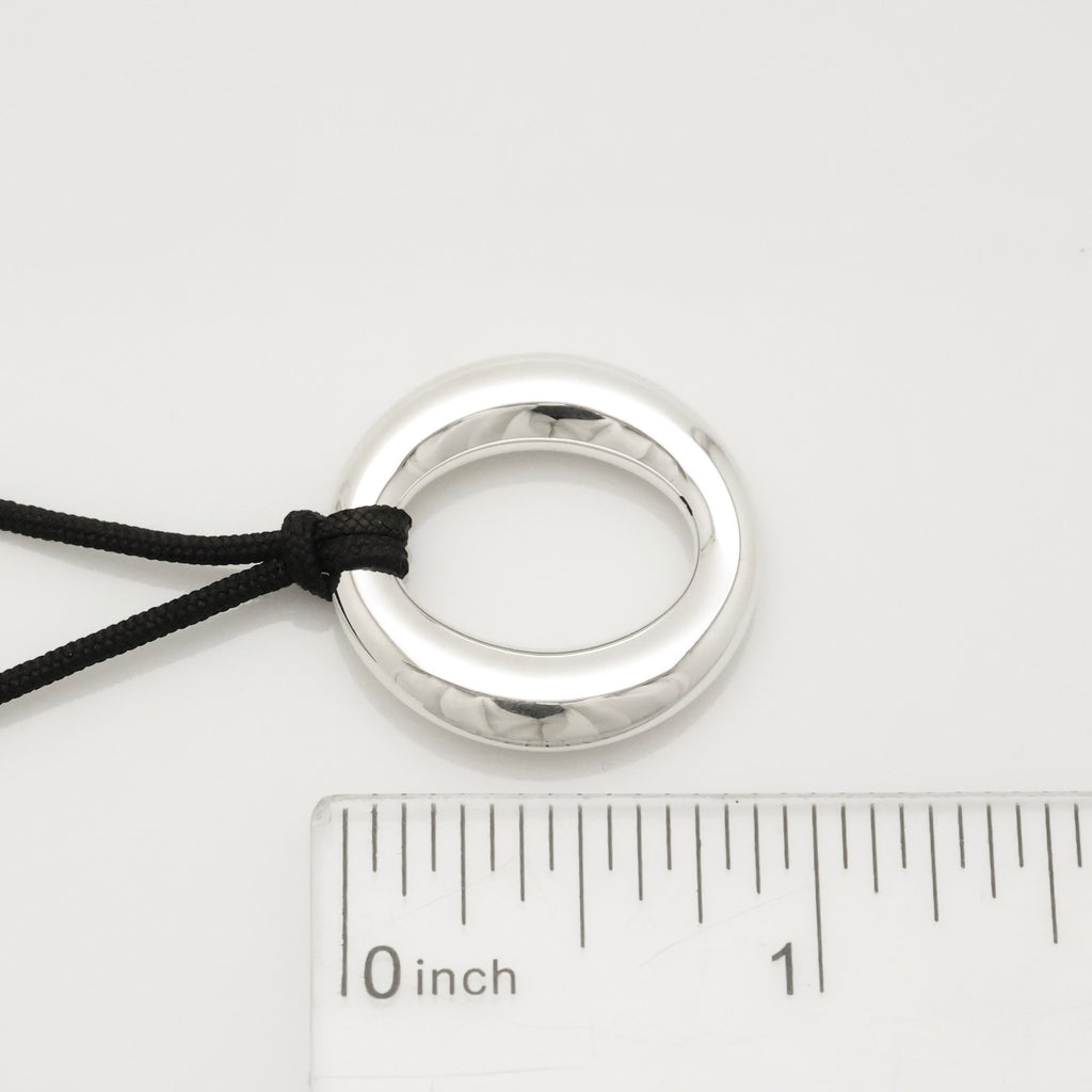  Tiffany & Co. Seviana Silk Cord Necklace Sterling Silver 925