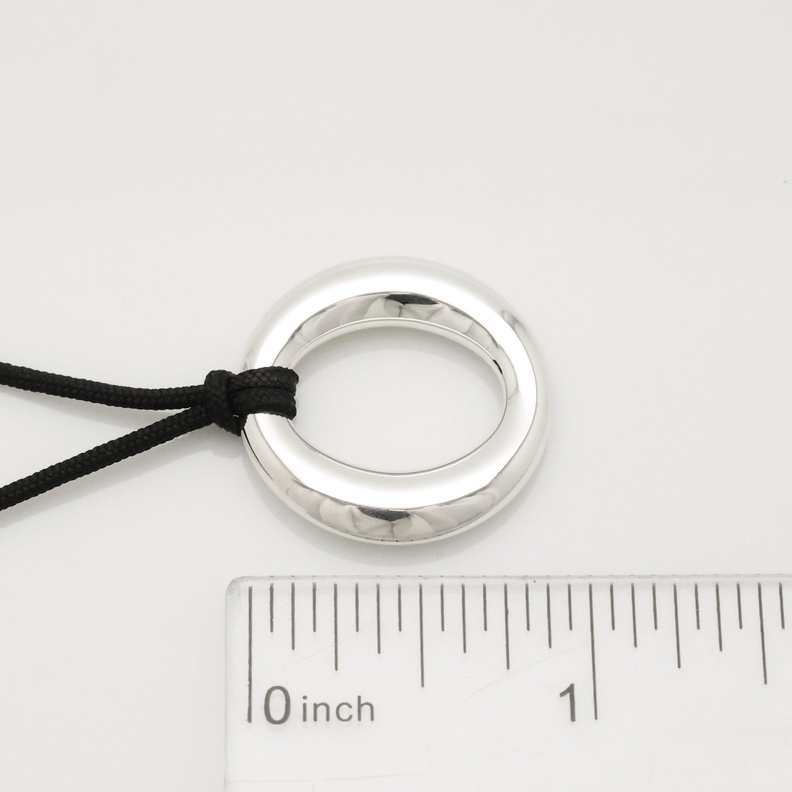  Tiffany & Co. Seviana Silk Cord Necklace Sterling Silver 925