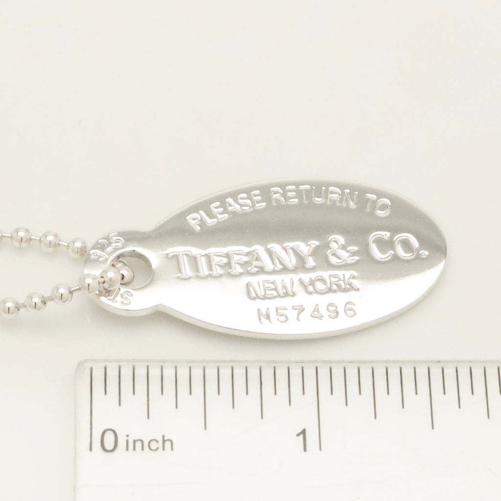 TIFFANY&Co.リターントゥ ティファニー オーバル タグ ボール チェーン ネックレス AG925