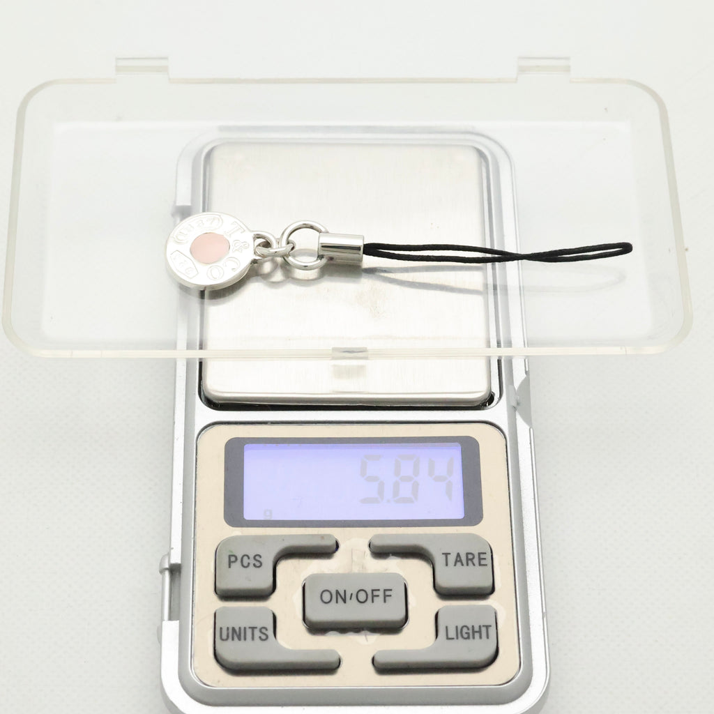 TIFFANY&Co. 1837 ロゴ ラウンド サークル ピンク エナメル ストラップ AG925