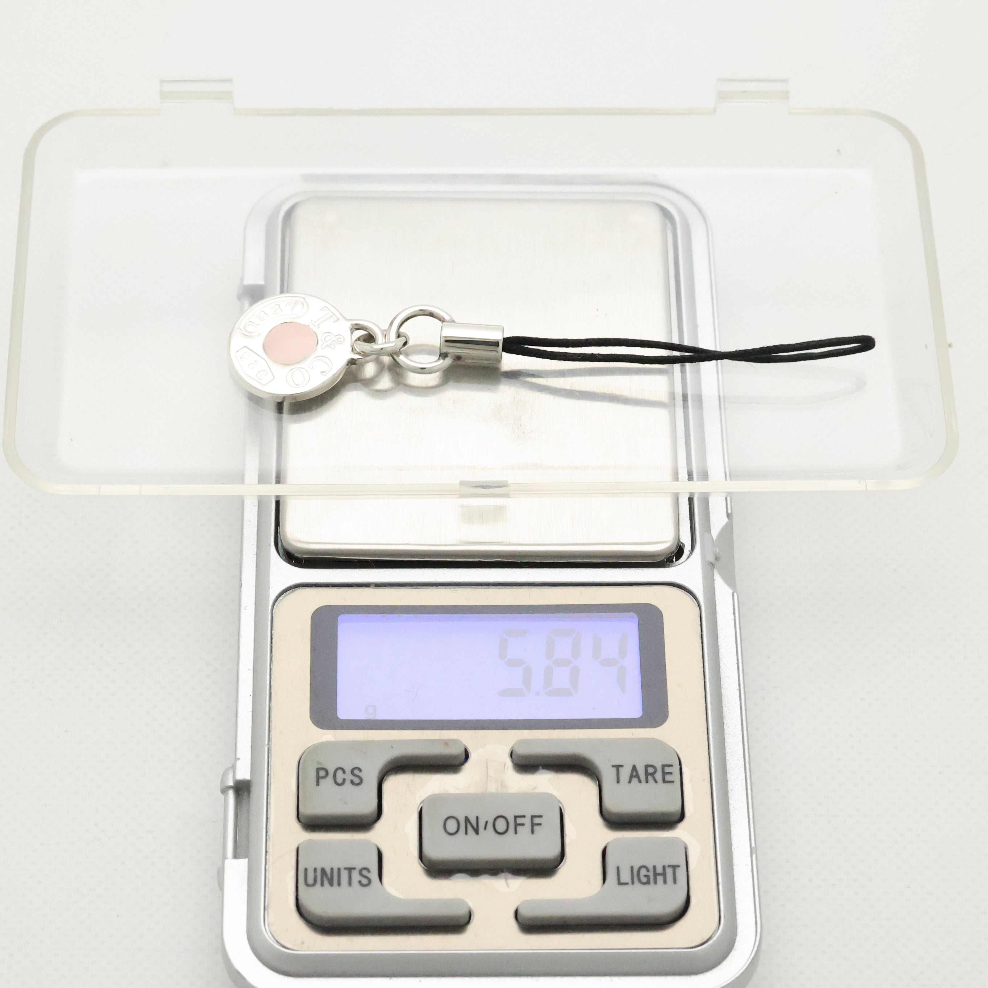 TIFFANY&Co. 1837 ロゴ ラウンド サークル ピンク エナメル ストラップ AG925