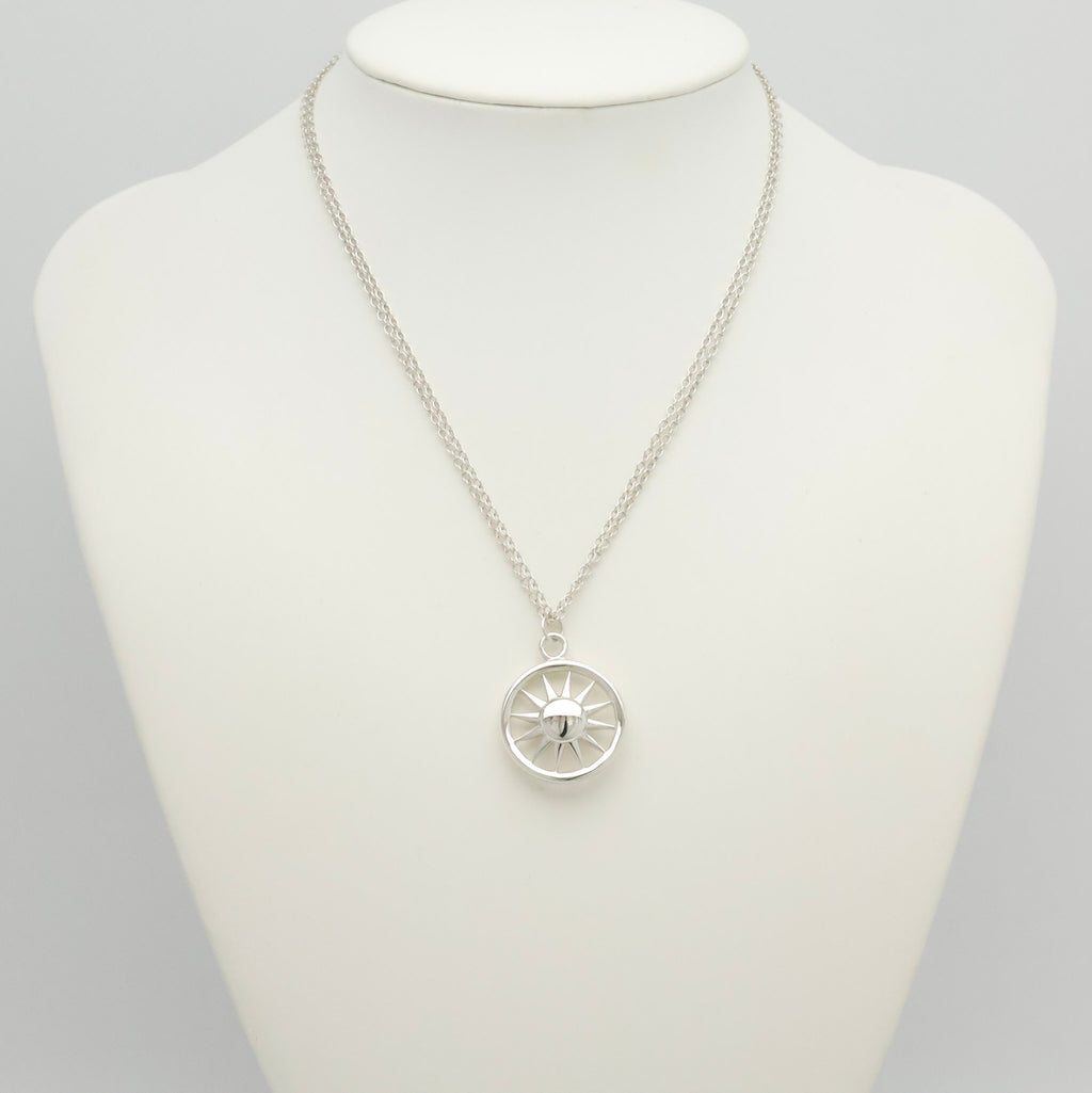 TIFFANY&Co. サン 太陽 ダブル チェーン ネックレス AG925