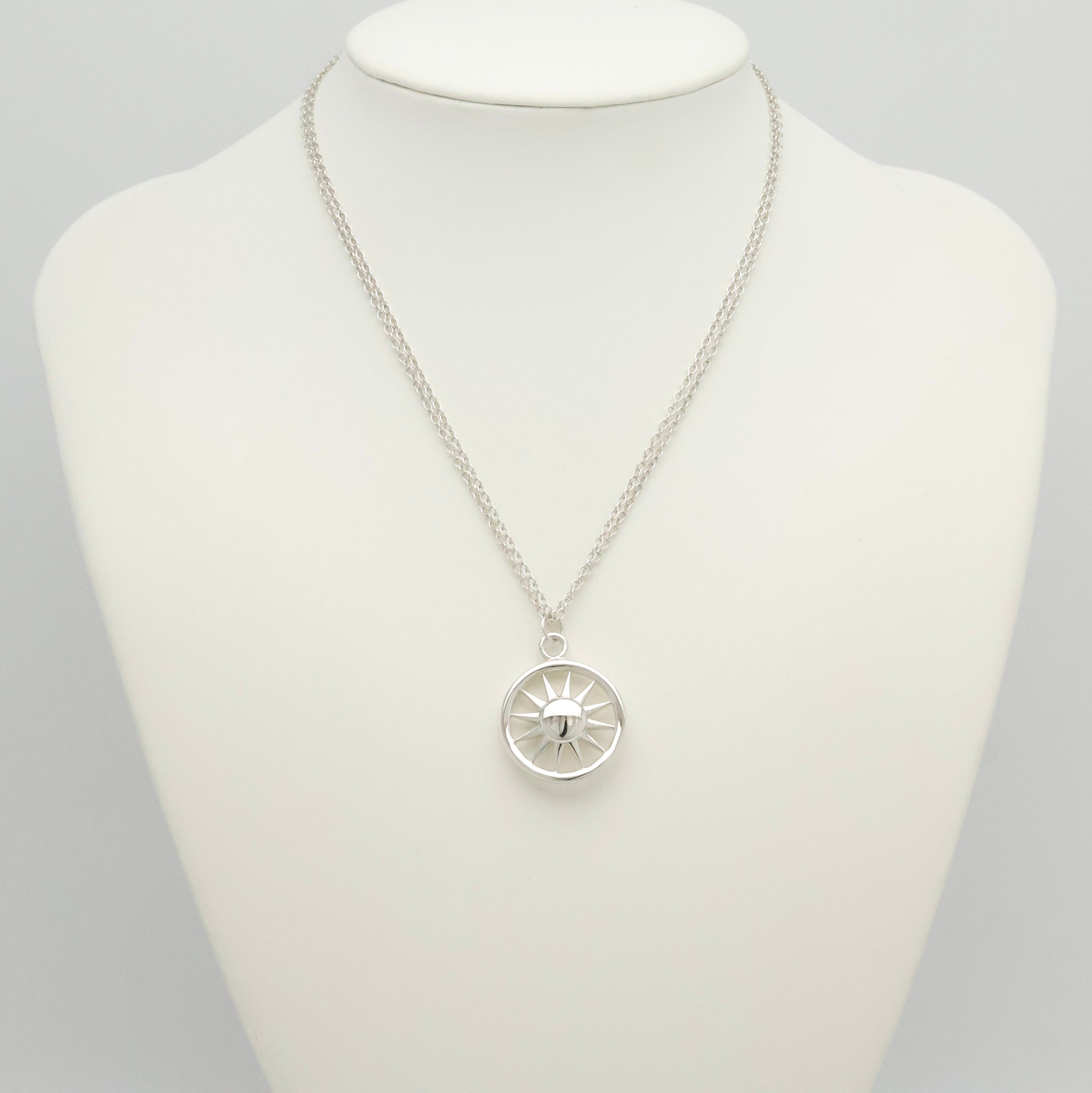 TIFFANY&Co. サン 太陽 ダブル チェーン ネックレス AG925