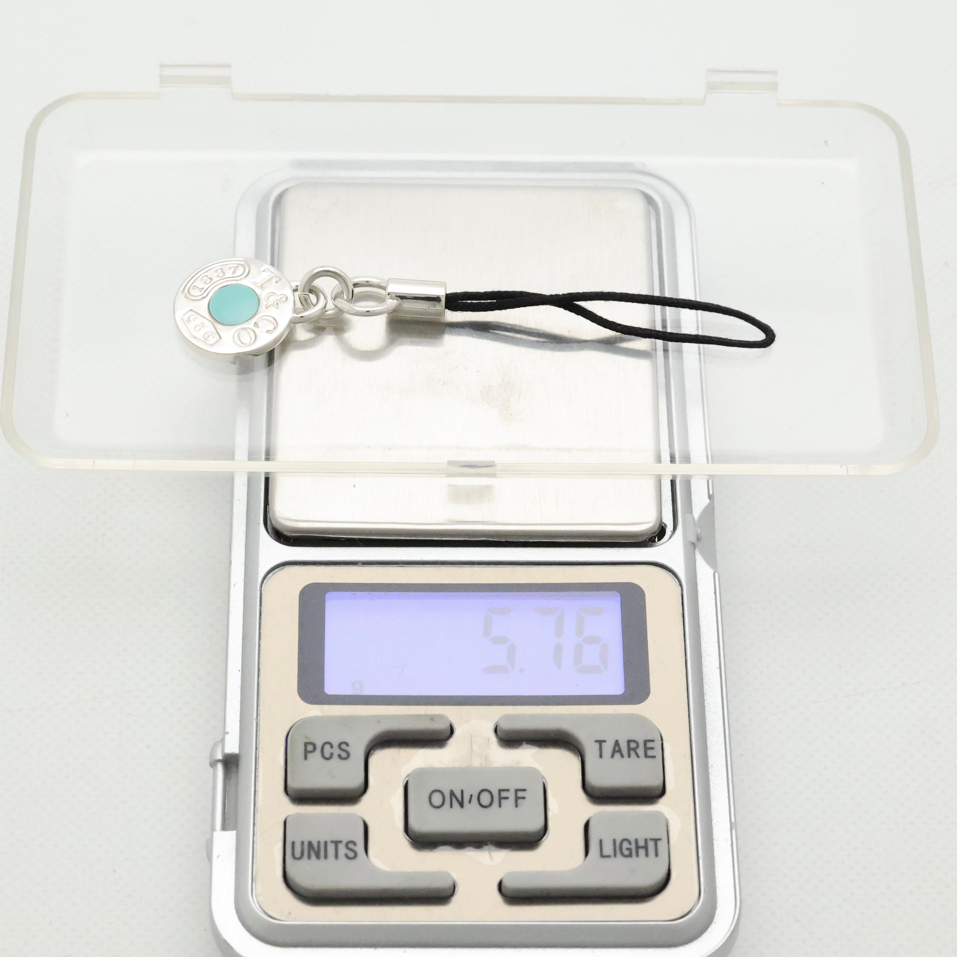 TIFFANY&Co. 1837 ロゴ ラウンド サークル ブルー エナメル ストラップ AG925