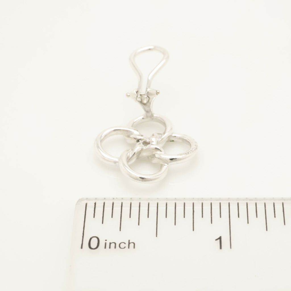 Tiffany & Co. Quadrifoglio Four Leaf Clover Clip-On Earrings Sterling Silver 925