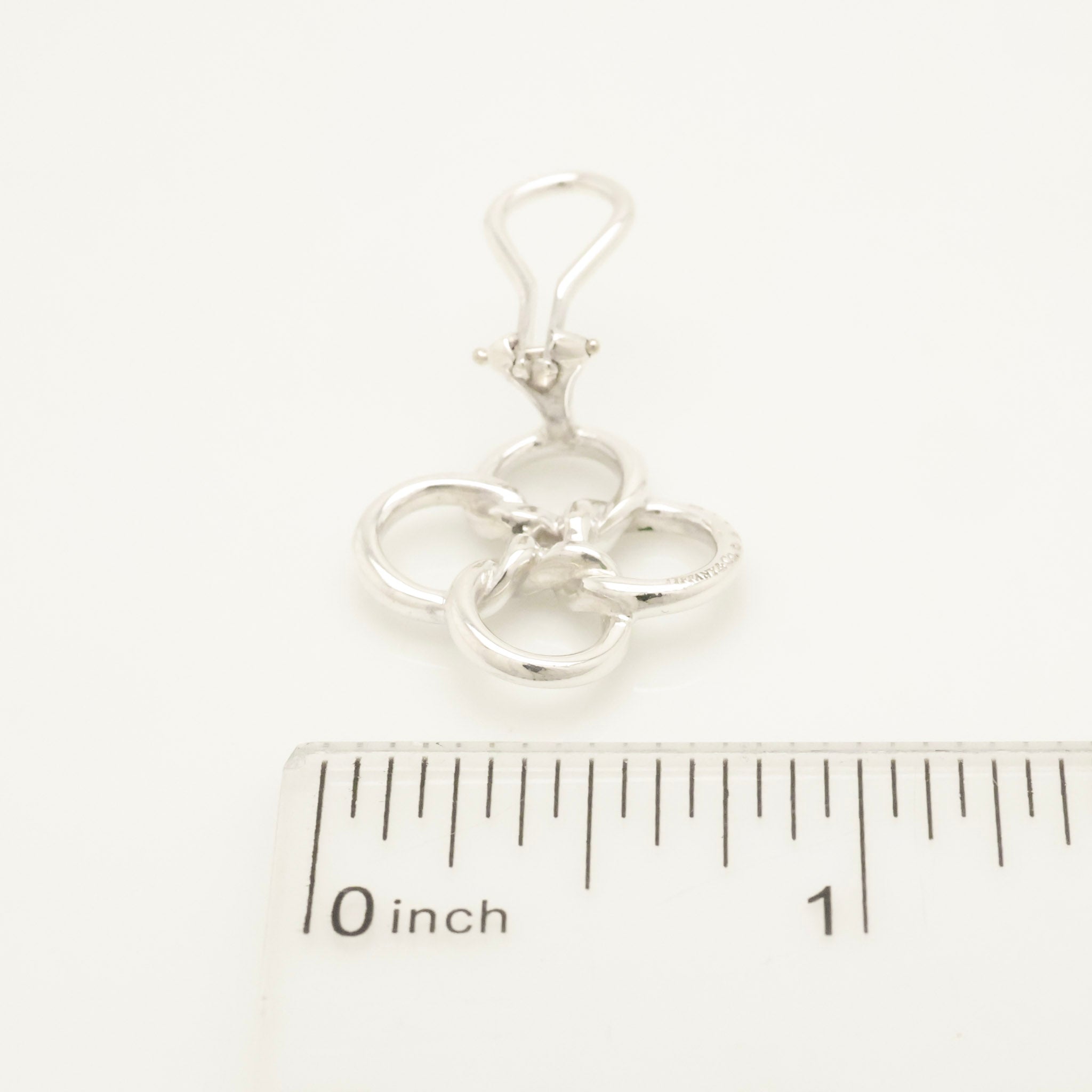 Tiffany & Co. Quadrifoglio Four Leaf Clover Clip-On Earrings Sterling Silver 925