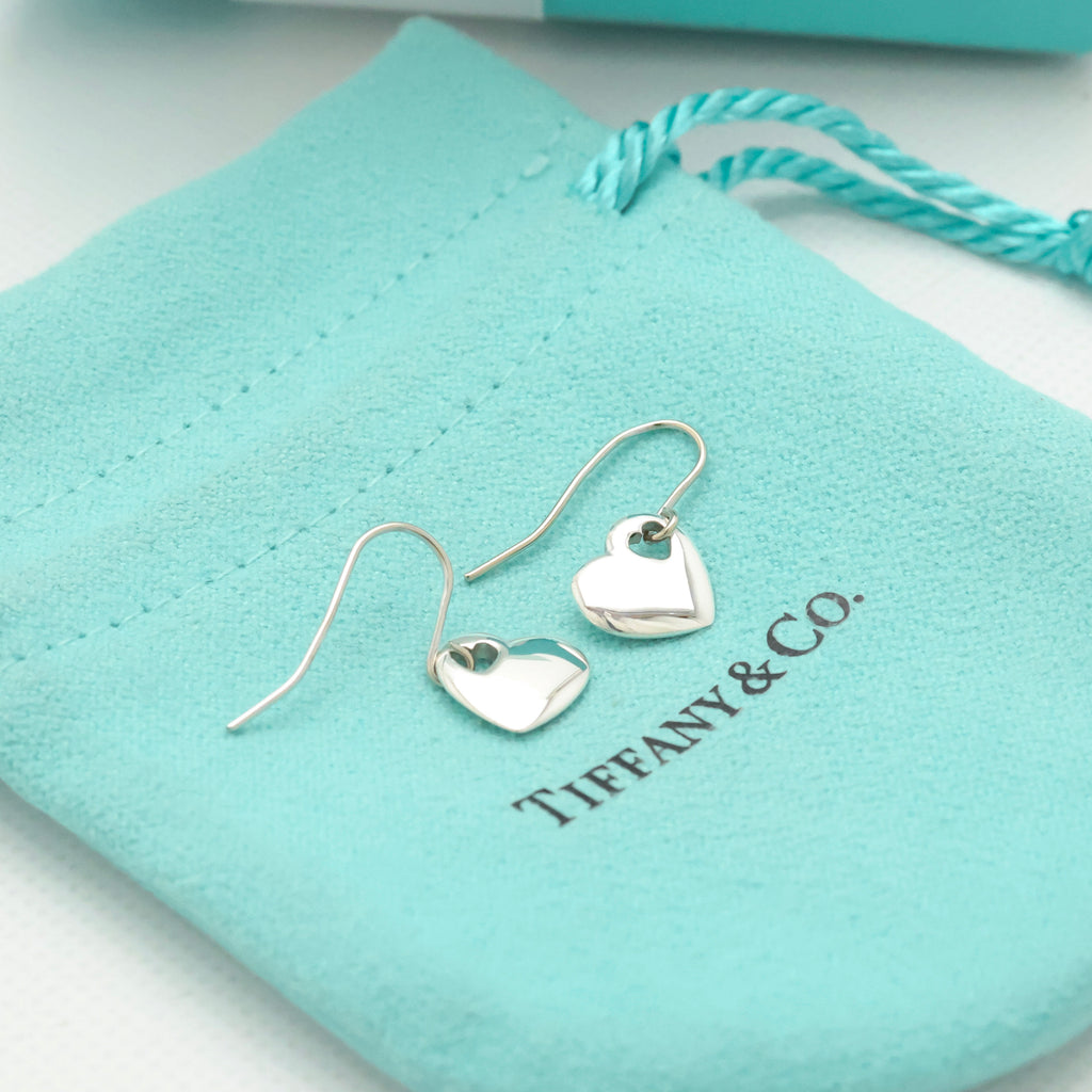 TIFFANY&Co. 2 ハート ステンシル カットアウト フック ピアス AG925
