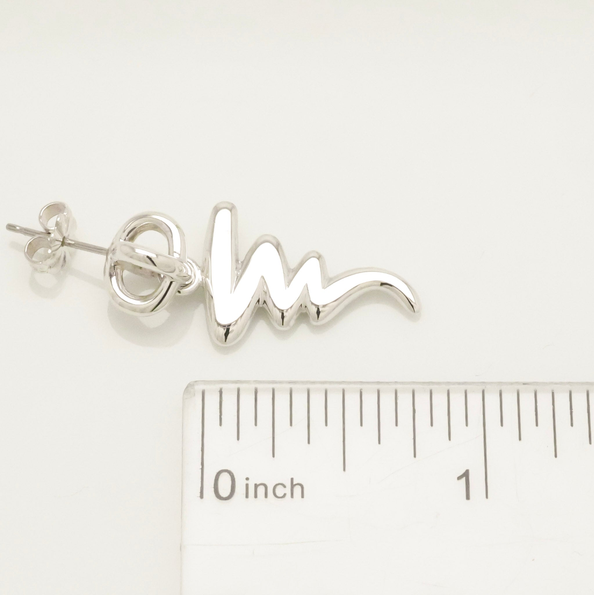 Tiffany & Co. Picasso Scribble Zig Zag Stud Earrings Sterling Silver 925