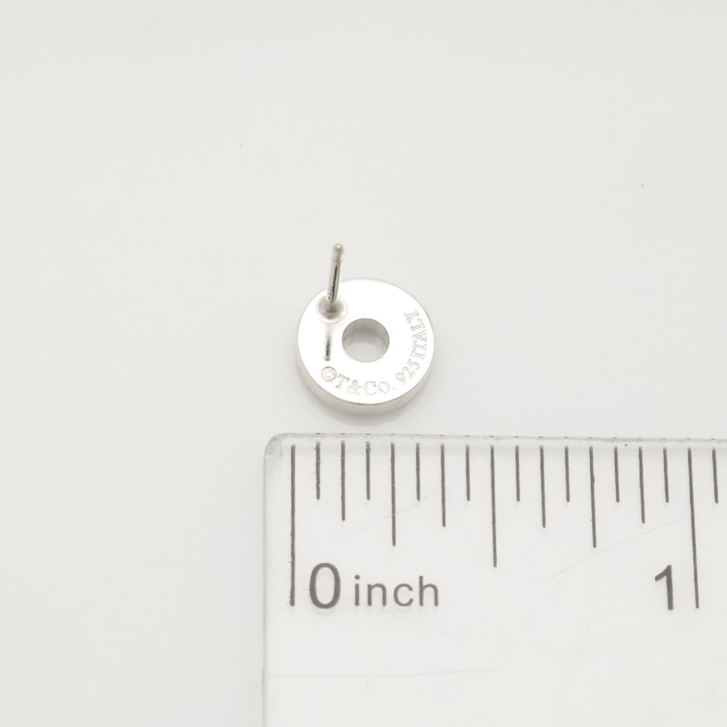 Tiffany & Co. 1837 Round Circle Stud Earrings Sterling Silver 925 