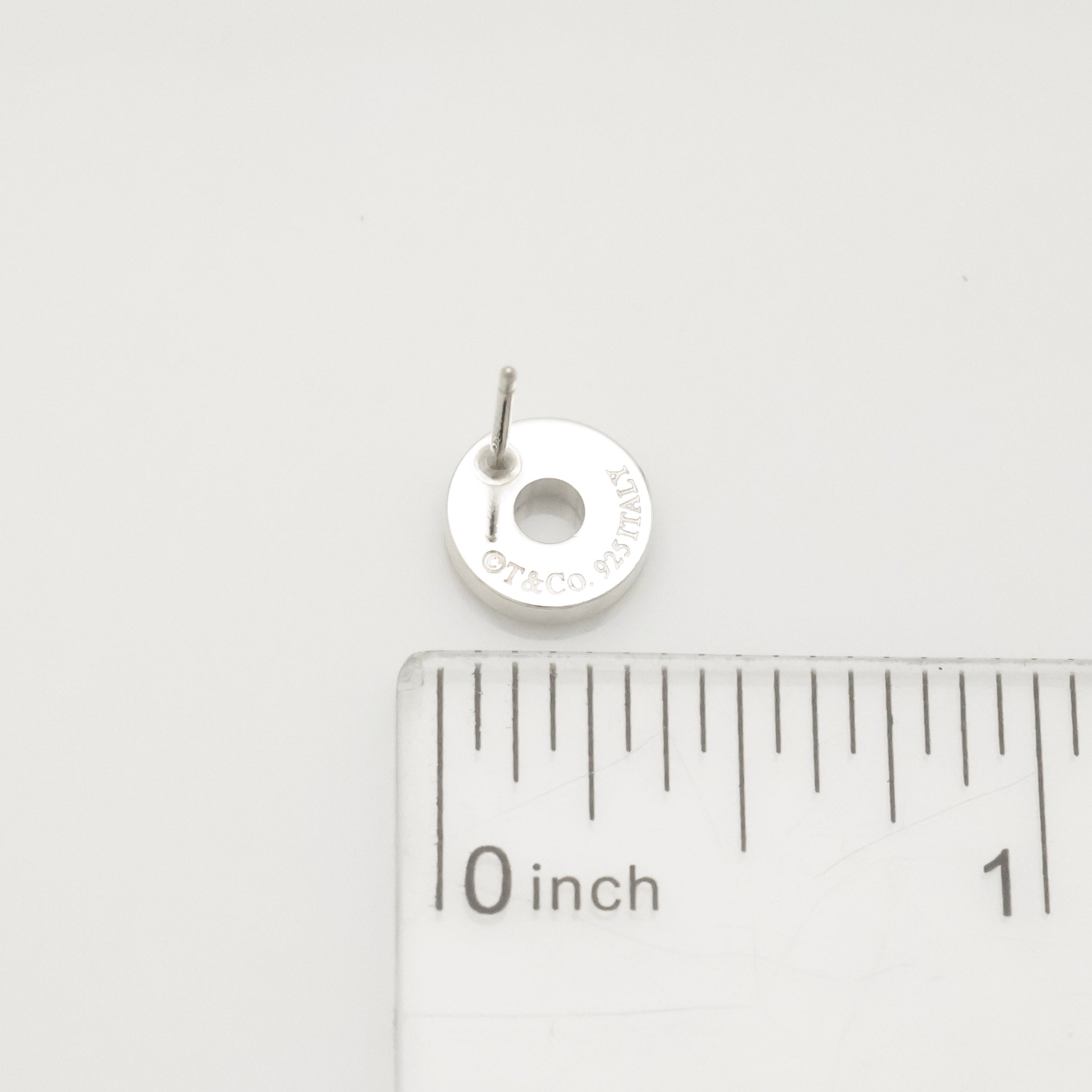 Tiffany & Co. 1837 Round Circle Stud Earrings Sterling Silver 925 