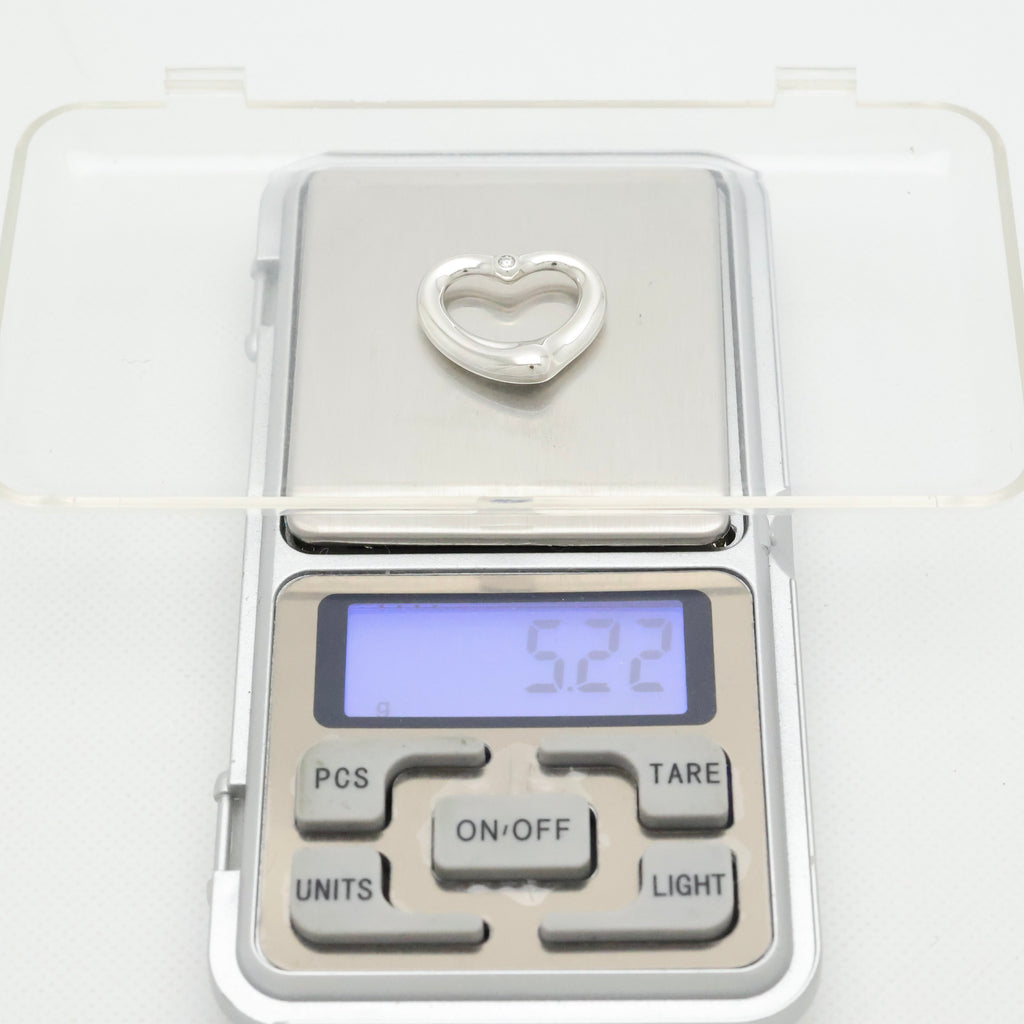 TIFFANY&Co. オープンハート 22mm 1P ダイヤモンド エルサペレッティ チャーム AG925