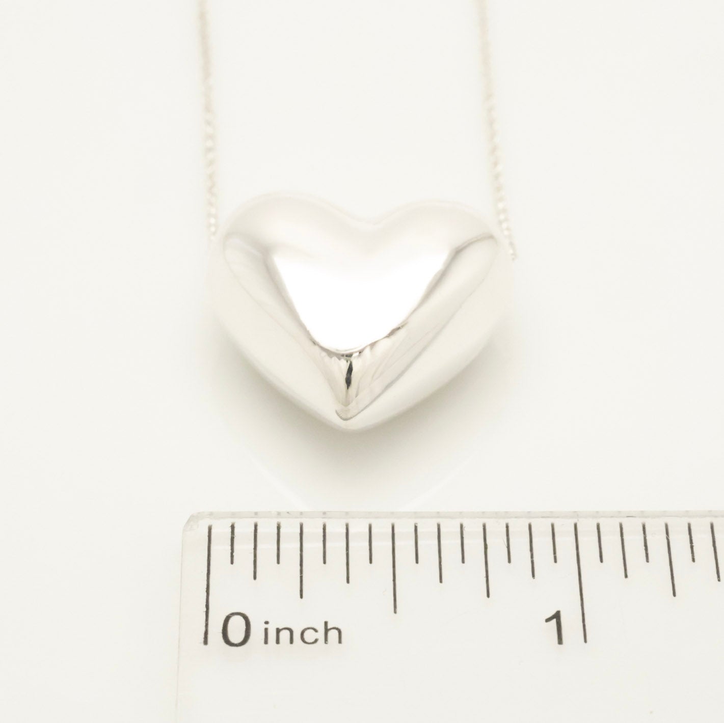 Tiffany & Co. Pinched Heart Pendant Necklace Sterling Silver 925