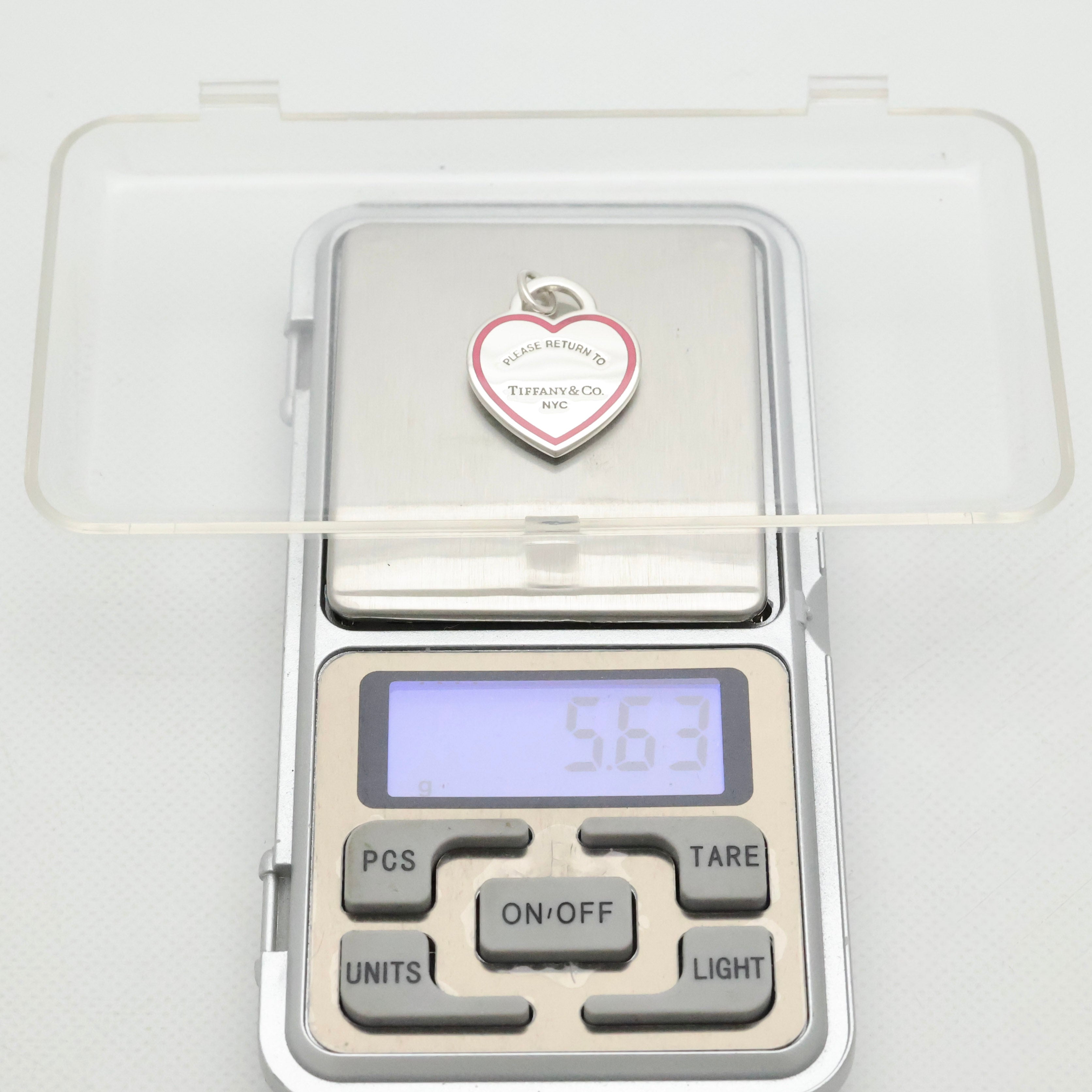 TIFFANY&Co. リターントゥ ティファニー ハート タグ ピンク エナメル チャーム AG925