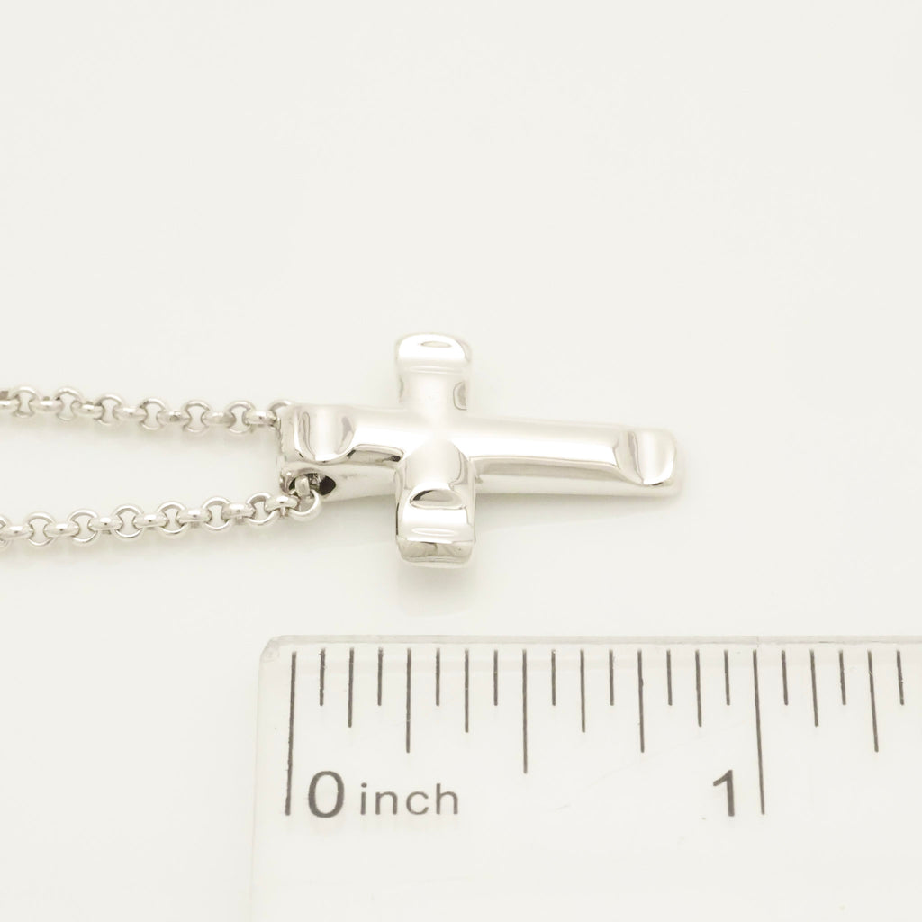  Tiffany & Co. Picasso Groove Cross Necklace Sterling Silver 925 