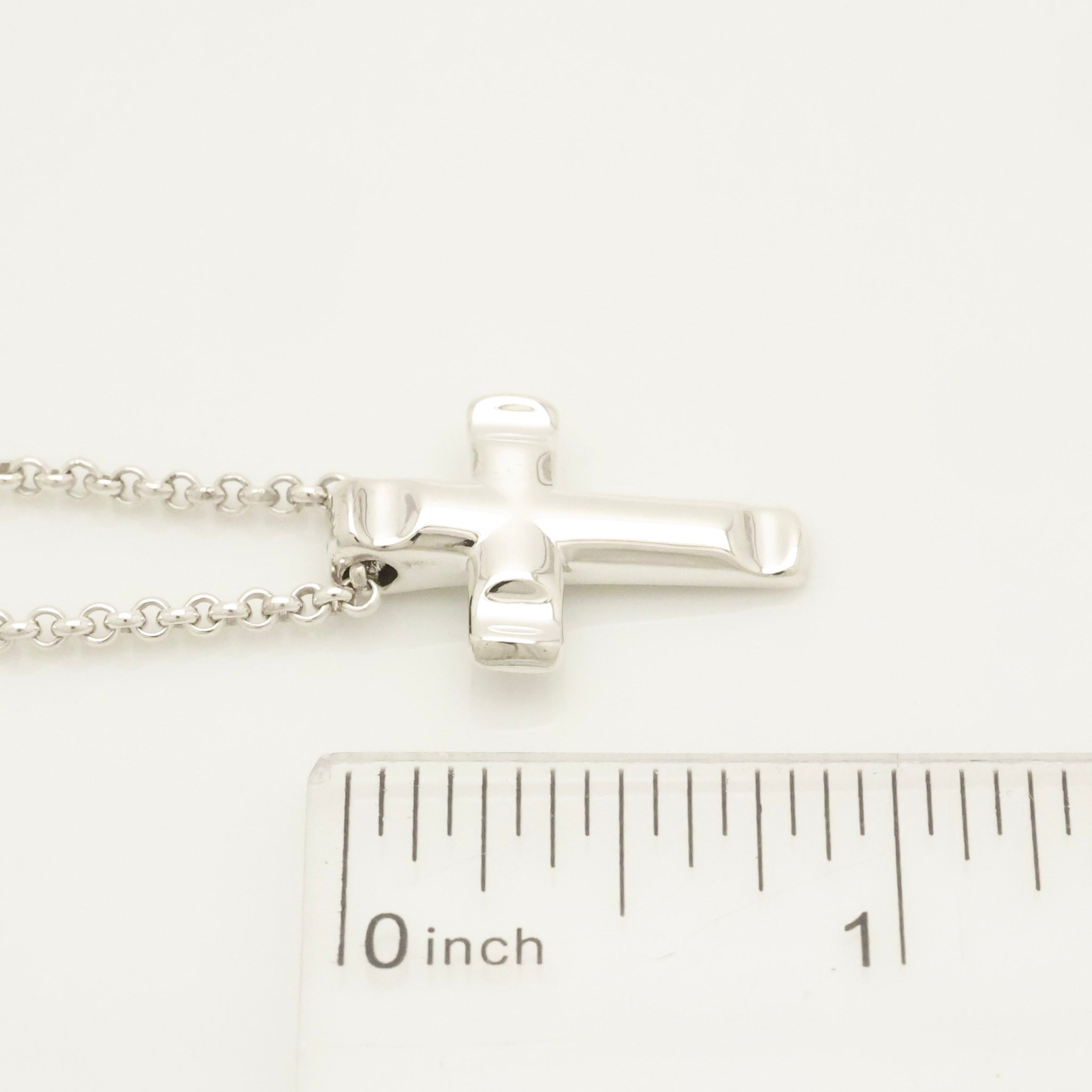 Tiffany & Co. Picasso Groove Cross Necklace Sterling Silver 925 