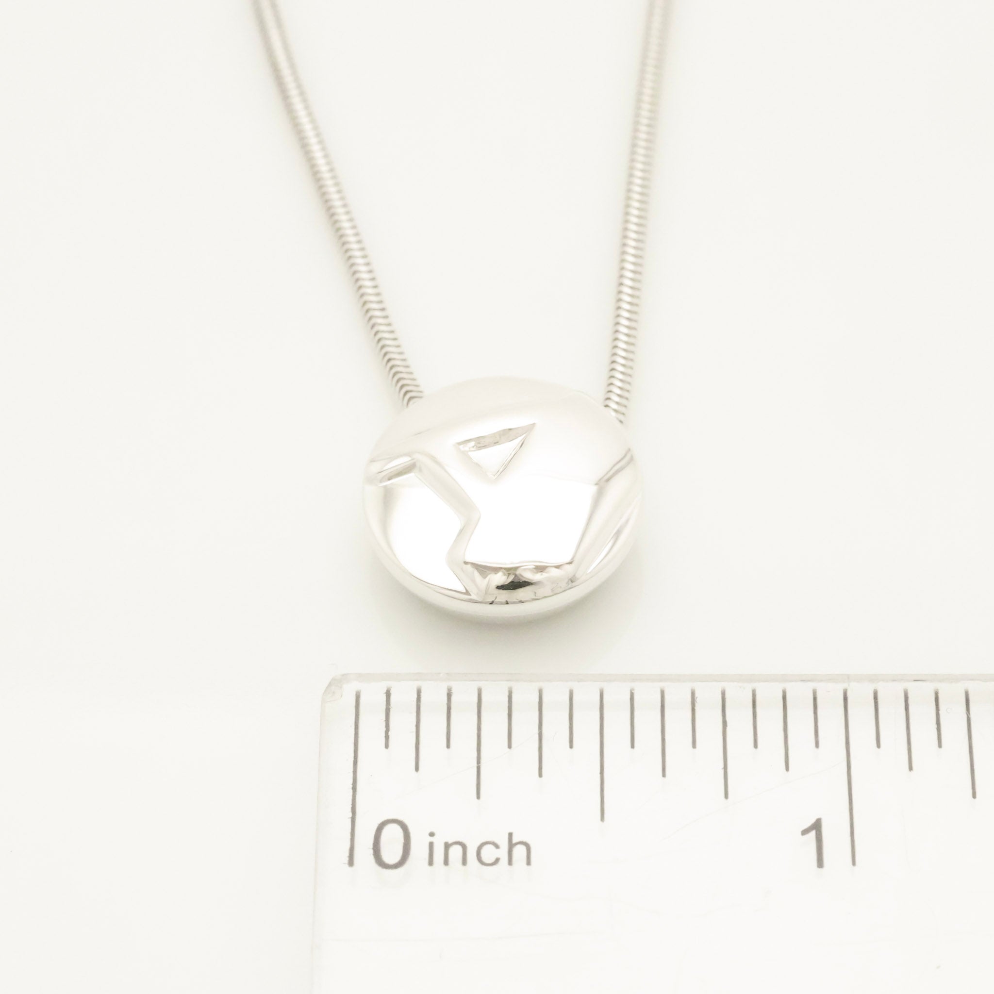  Tiffany & Co. Initial Letter "A" Round Necklace Sterling Silver 925