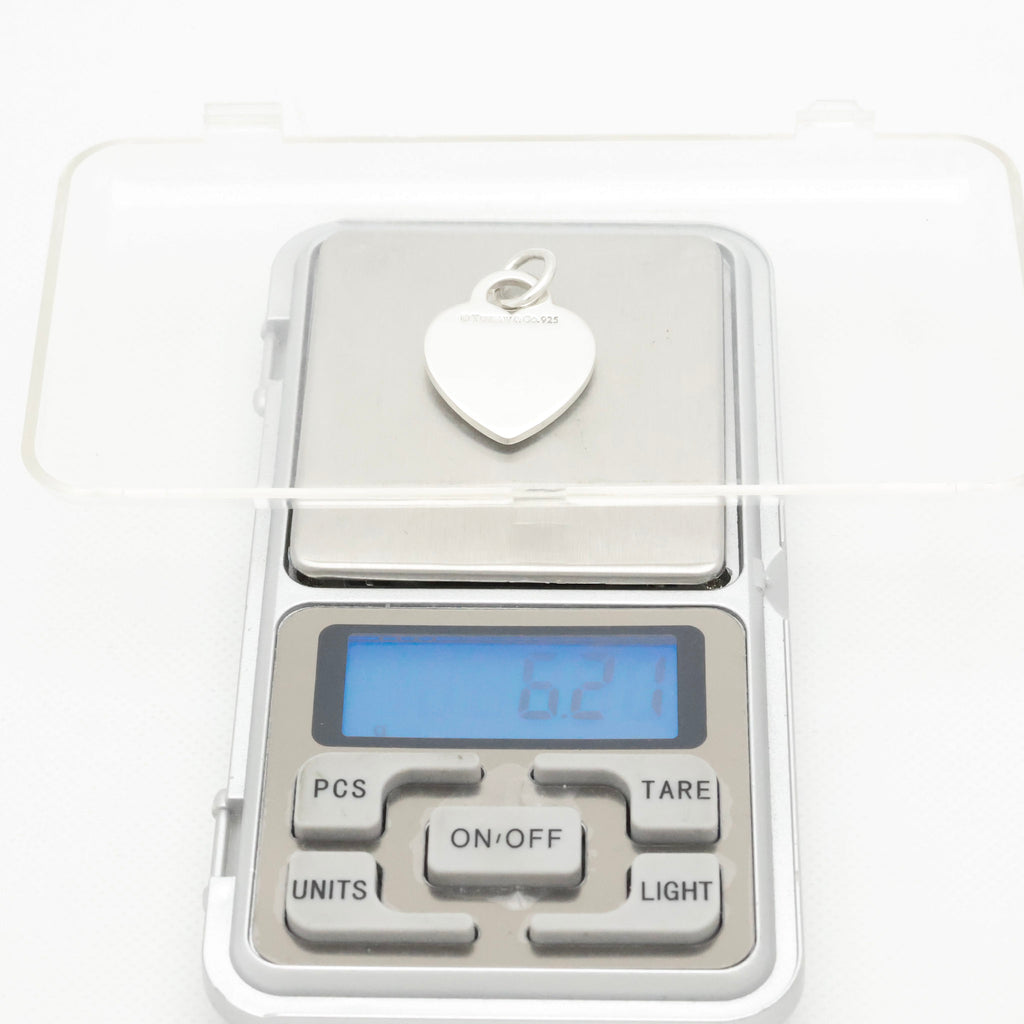 Tiffany & Co. Heart Tag Pendant Charm Sterling Silver 925 