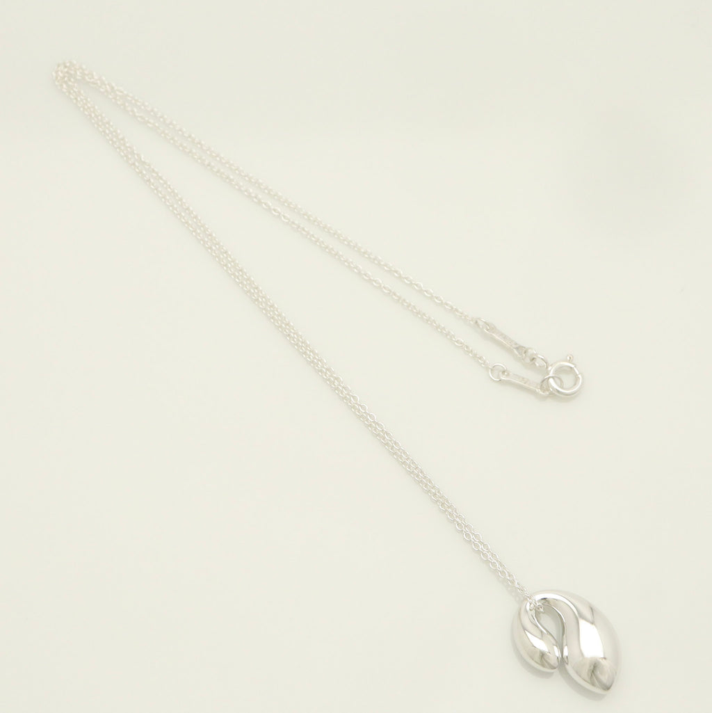 Tiffany & Co. Elsa Peretti Sterling Silver Double Teardrop Pendant Necklace Sterling Silver 925