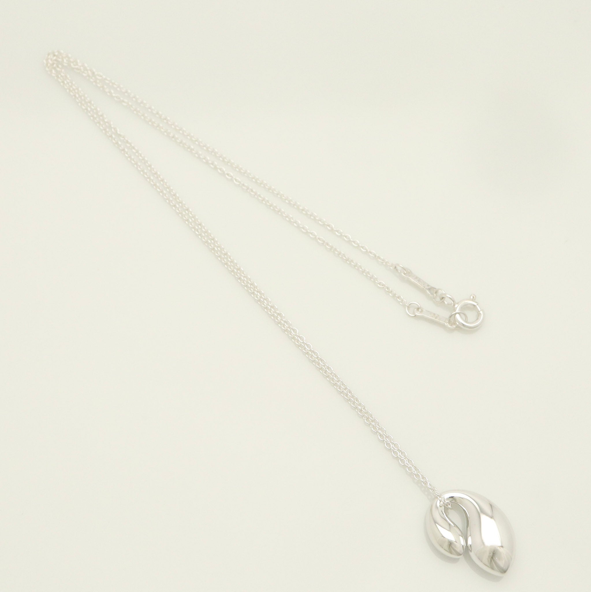 Tiffany & Co. Elsa Peretti Sterling Silver Double Teardrop Pendant Necklace Sterling Silver 925