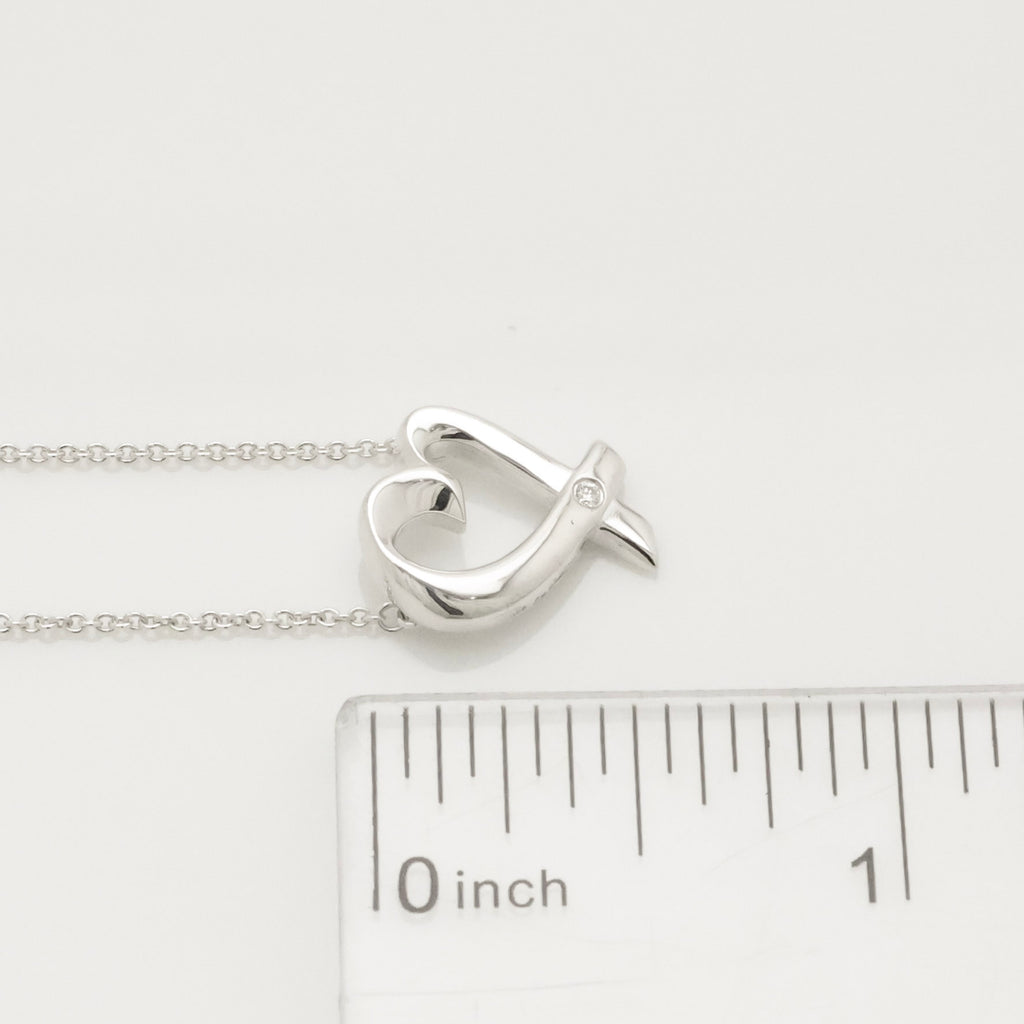 TIFFANY&Co. ラビング ハート 1P ダイヤモンド パロマピカソ ネックレス AG925