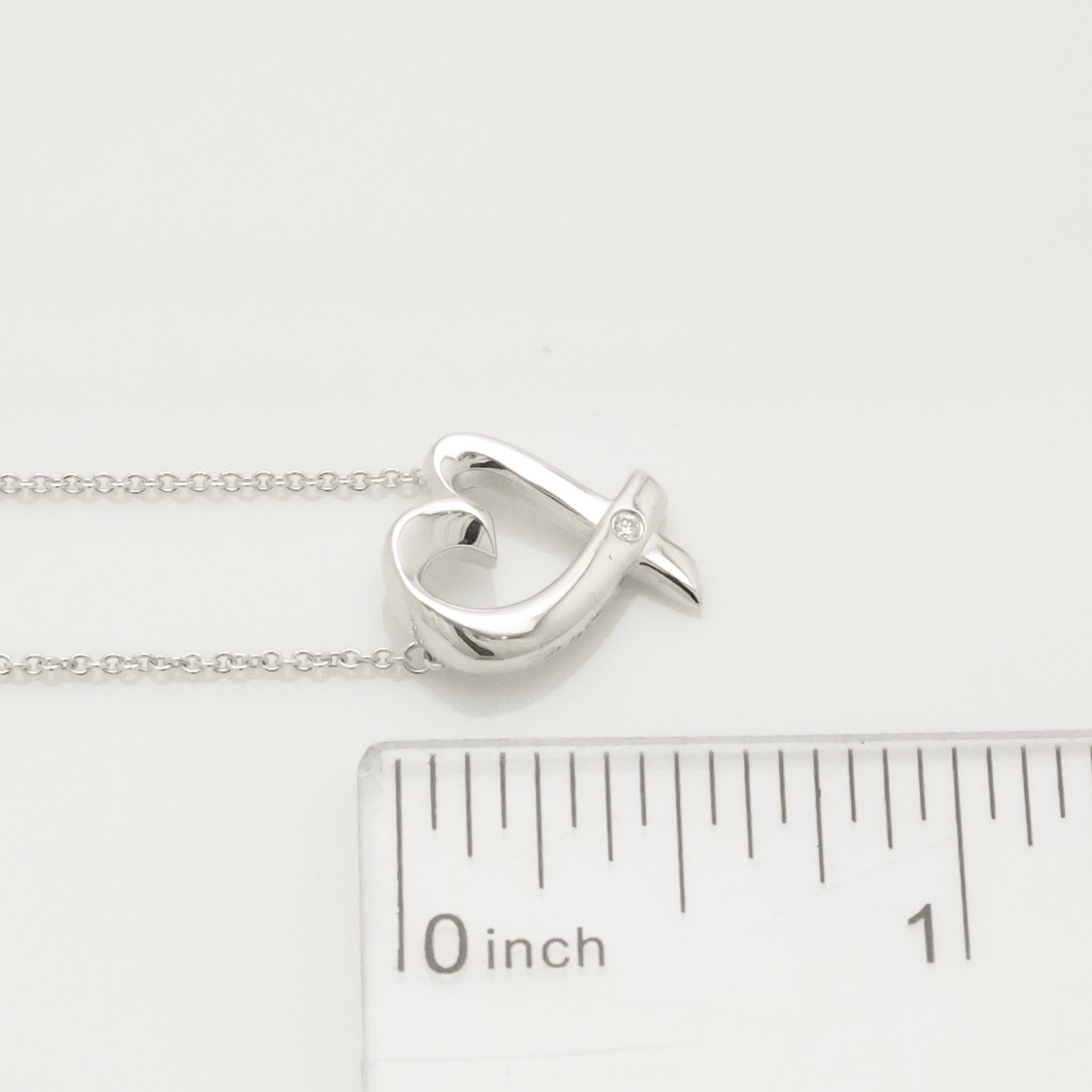TIFFANY&Co. ラビング ハート 1P ダイヤモンド パロマピカソ ネックレス AG925