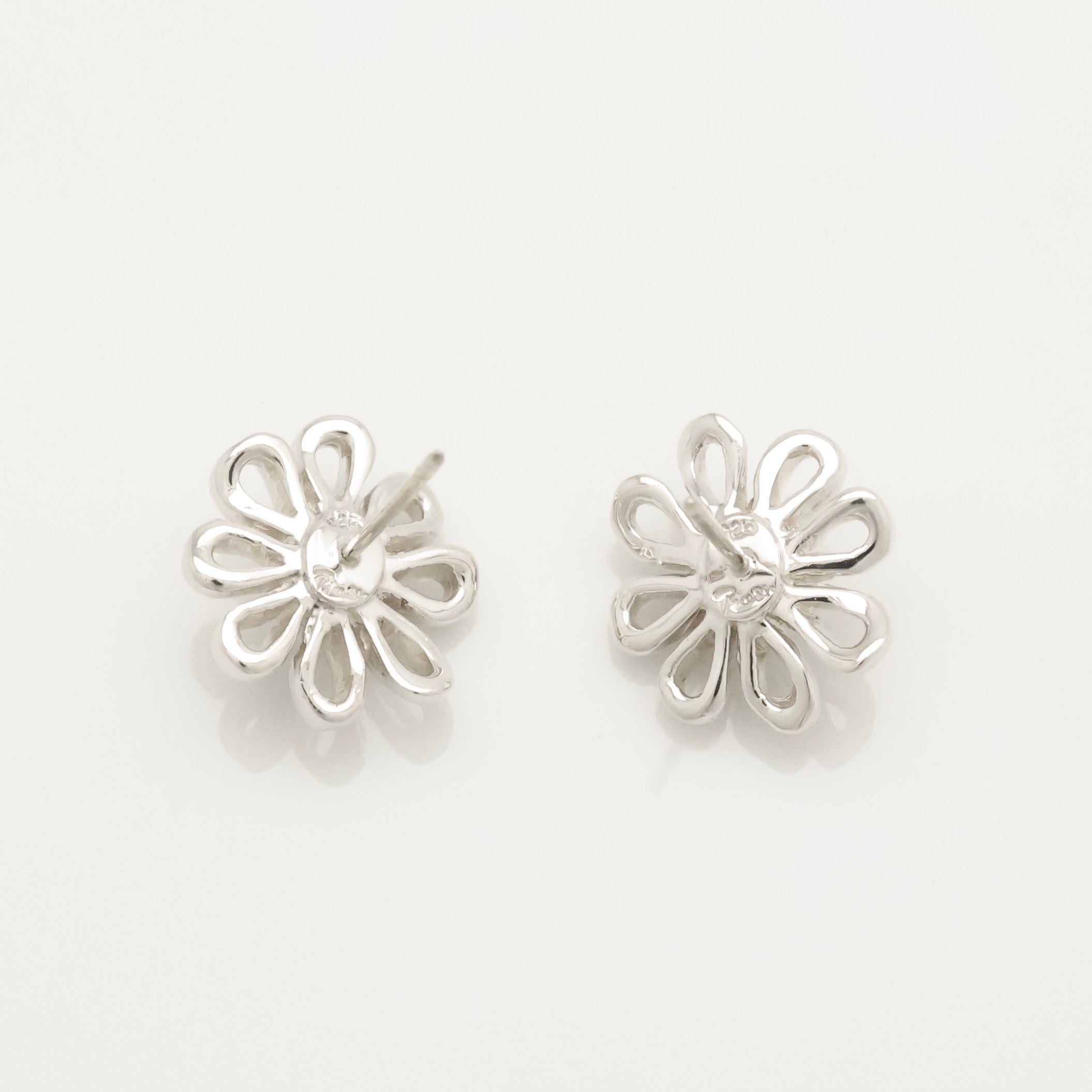 Tiffany & Co. Daisy Flower Stud Earrings Sterling Silver 925