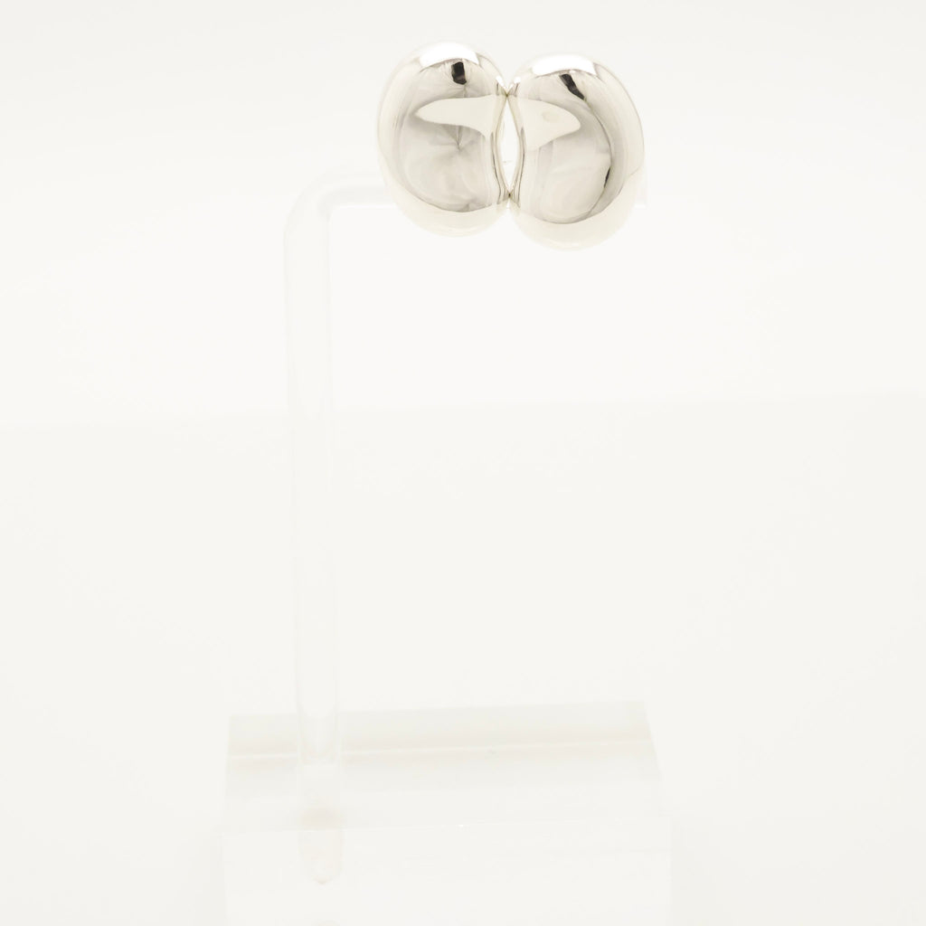 Tiffany & Co. Large Peretti 20mm Bean Clip-On Earrings Sterling Silver 925